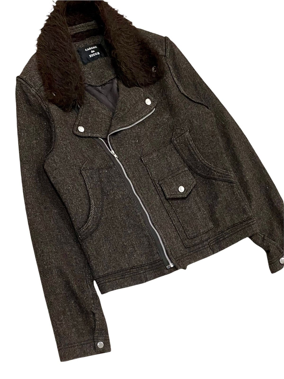 CABANE de ZUCCa × Designer × Issey Miyake VTG CABANE DE ZUCCA BIG SPELLOUT FLEECE JACKET ISSEY MIYAKE Size S / US 4 / IT 40 - 8 Thumbnail
