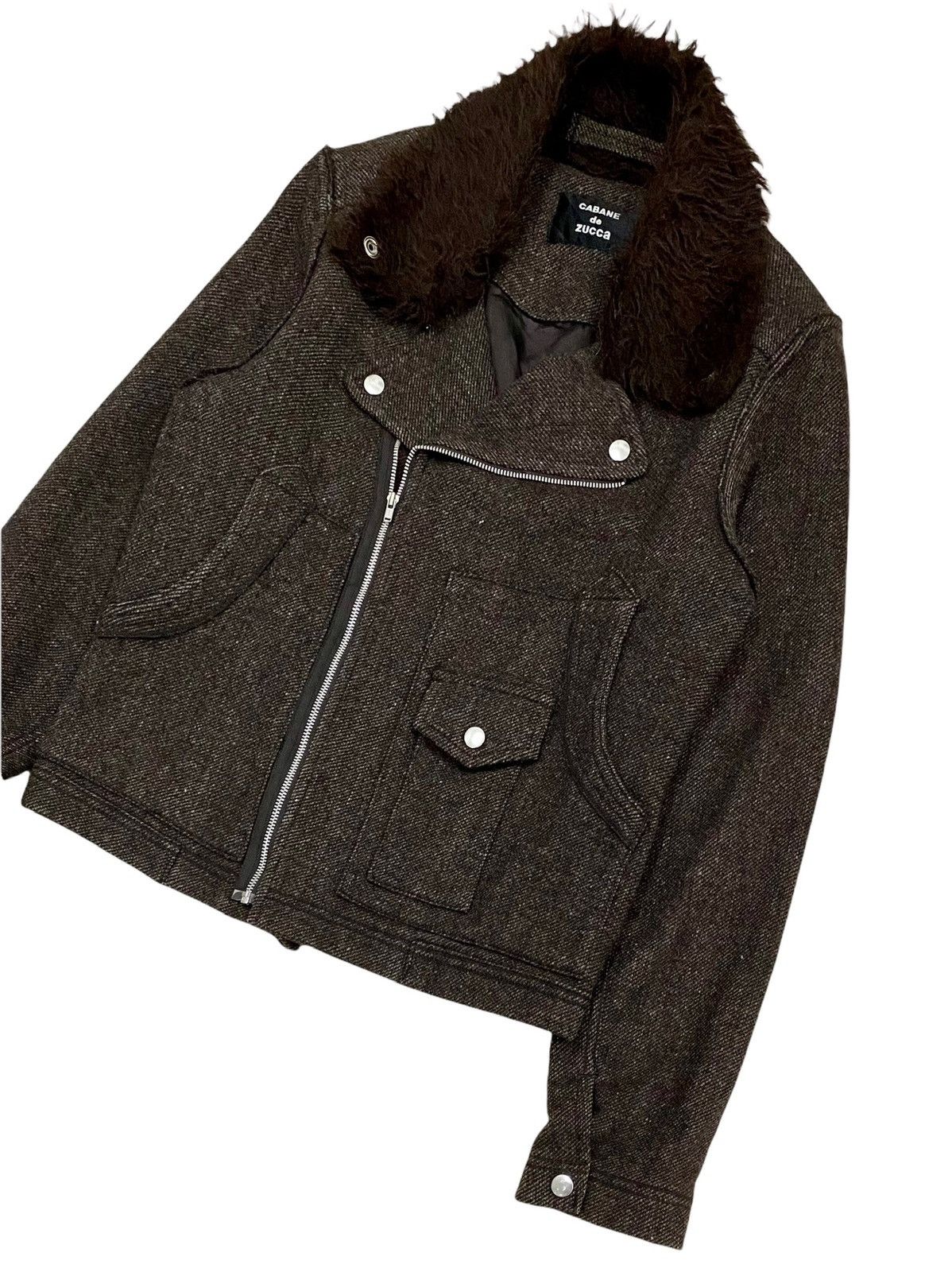 CABANE de ZUCCa × Designer × Issey Miyake VTG CABANE DE ZUCCA BIG SPELLOUT FLEECE JACKET ISSEY MIYAKE Size S / US 4 / IT 40 - 7 Thumbnail