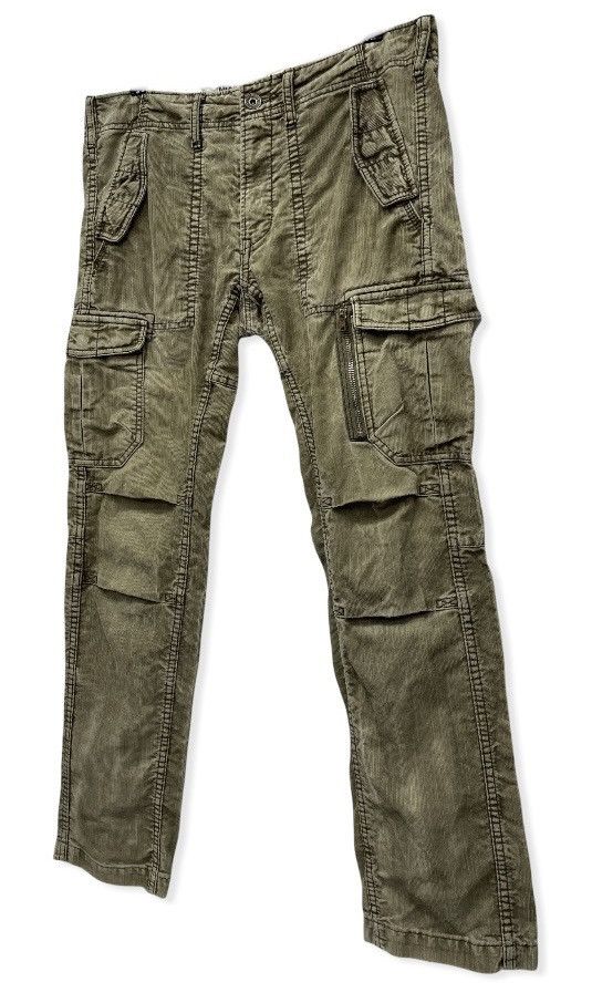 Vintage 🔥BACK NUMBER Transcript Of Military Record Corduroy Cargo Size US 33 - 3 Thumbnail