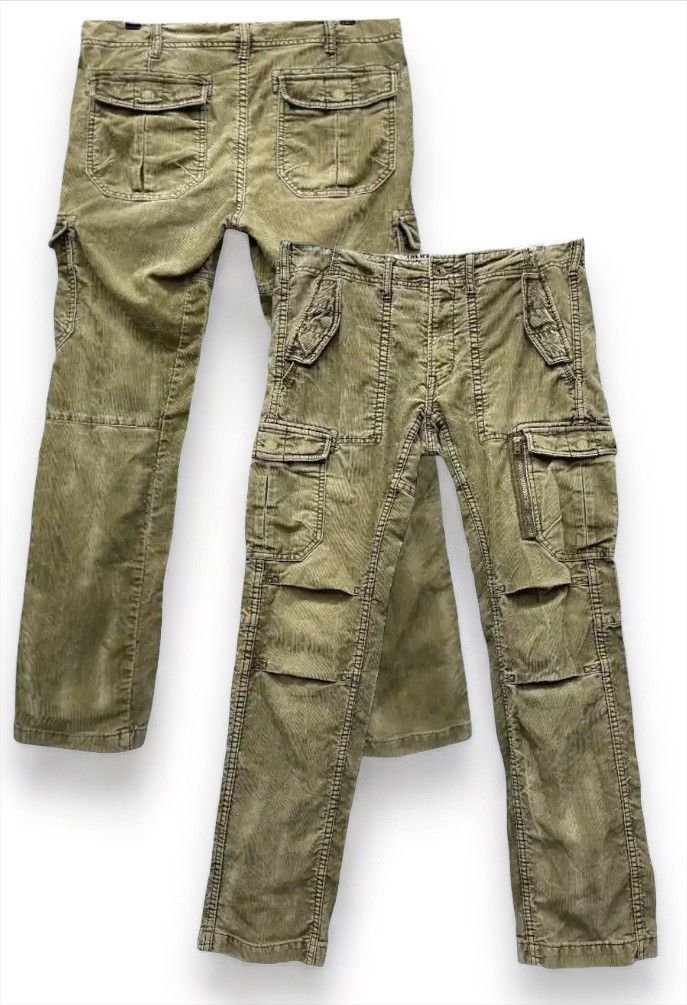 Vintage 🔥BACK NUMBER Transcript Of Military Record Corduroy Cargo Size US 33 - 1 Thumbnail