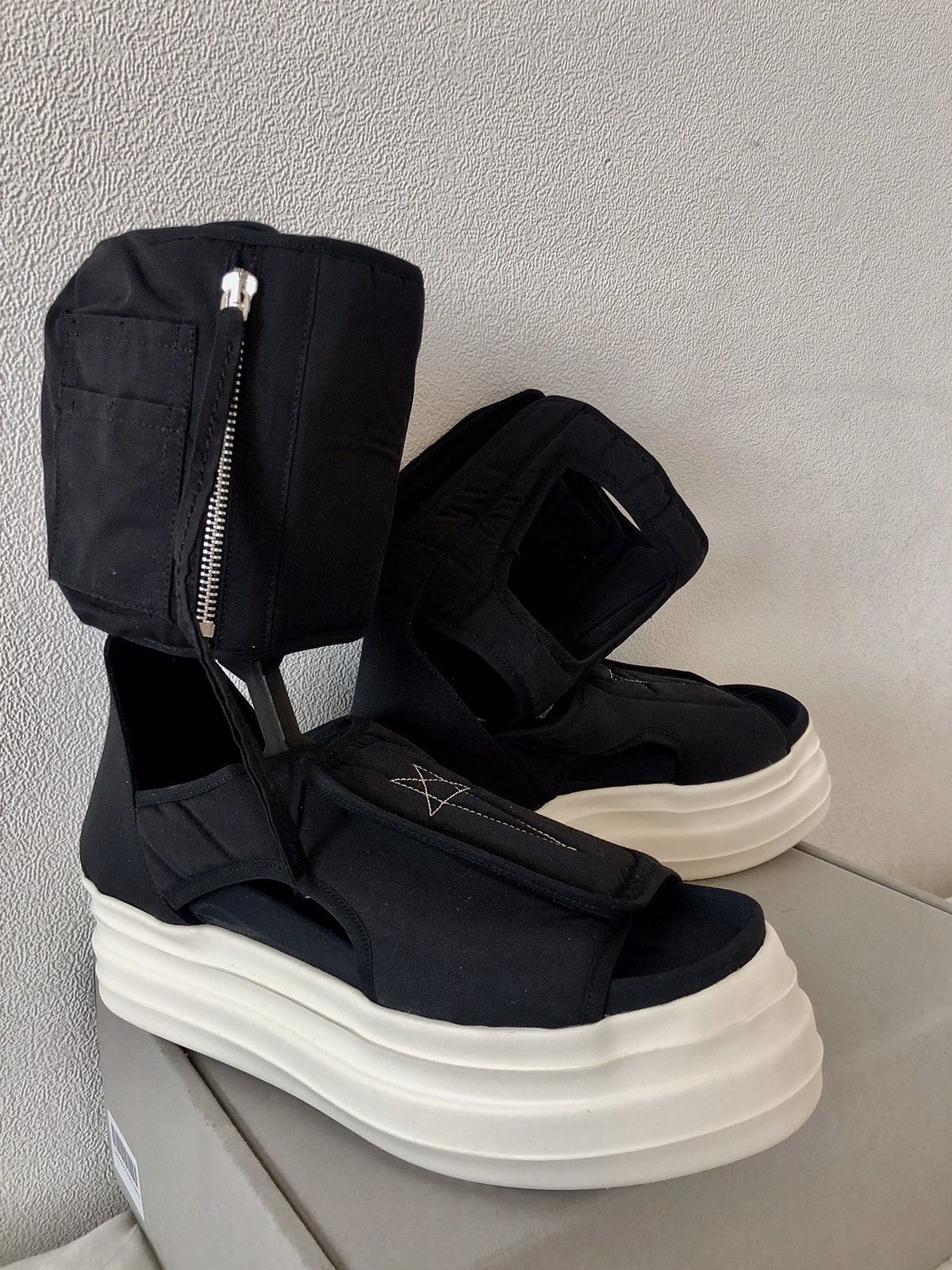 Rick Owens NEW 💣 DOUBLE BUMPER CARGO PENTAGRAM VICIOUS SANDALS Size US 8 / EU 41 - 2 Thumbnail