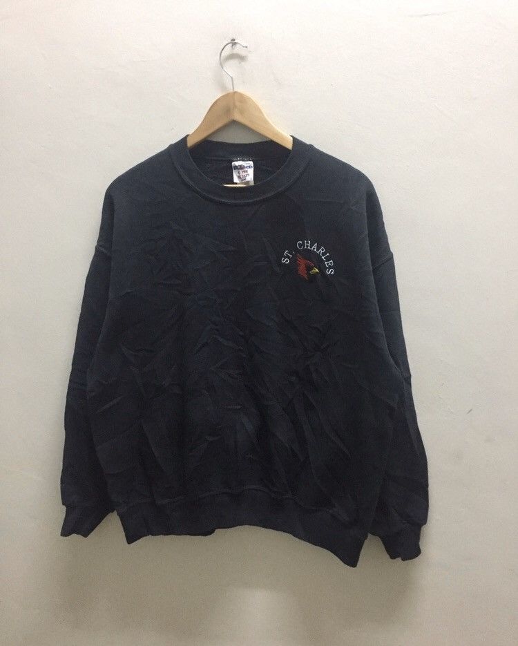 Vintage Jerzees Vintage 80s St Charles Cardinal NFL sweatshirt Size US L / EU 52-54 / 3 - 1 Preview
