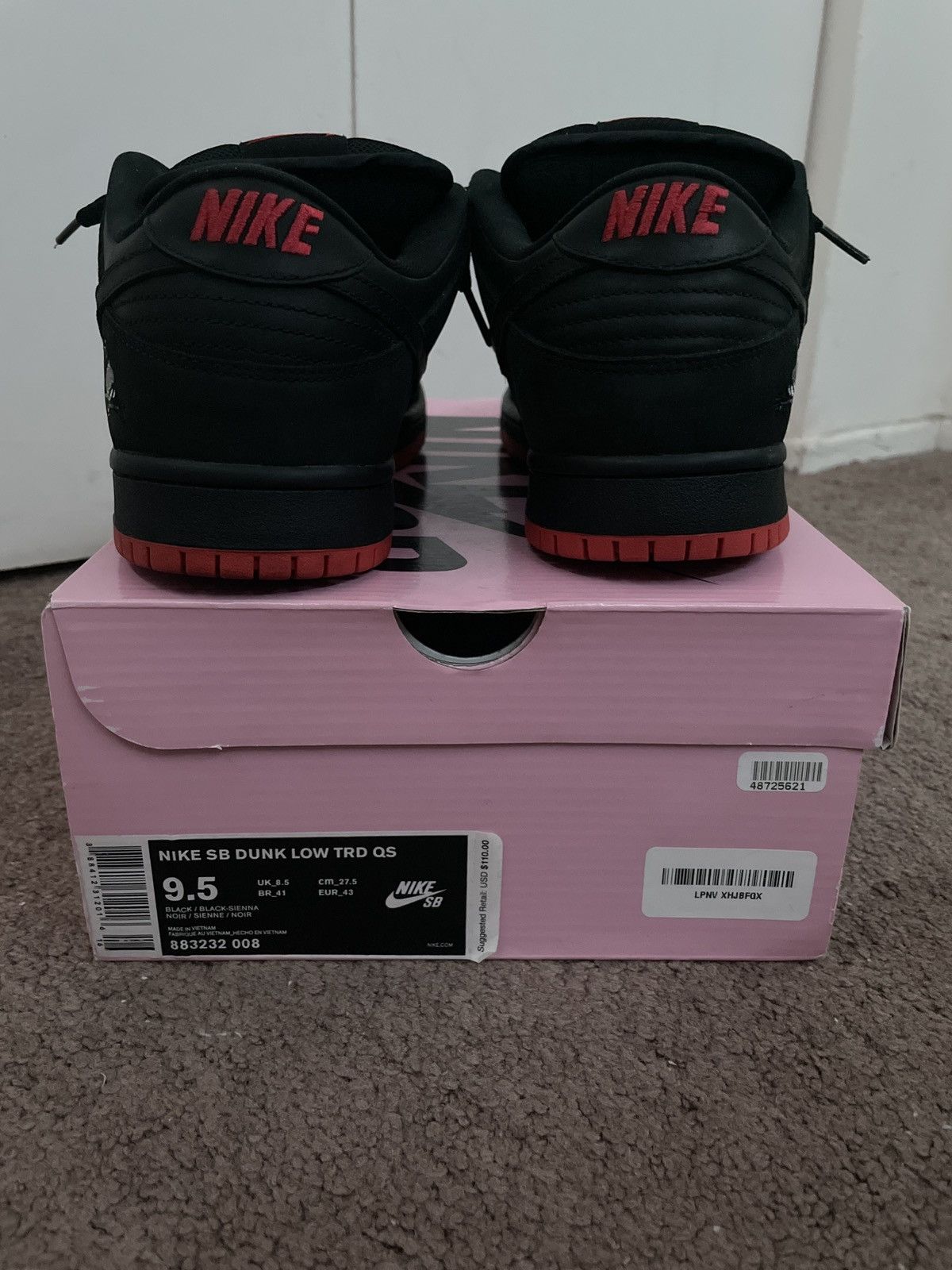 Nike Nike SB Dunk Black Pigeon Jeff Staple Size US 9.5 / EU 42-43 - 3 Thumbnail