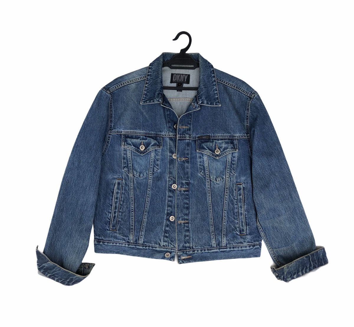 DKNY Vintage DKNY Denim Trucker Jacket Size US M / EU 48-50 / 2 - 2 Thumbnail