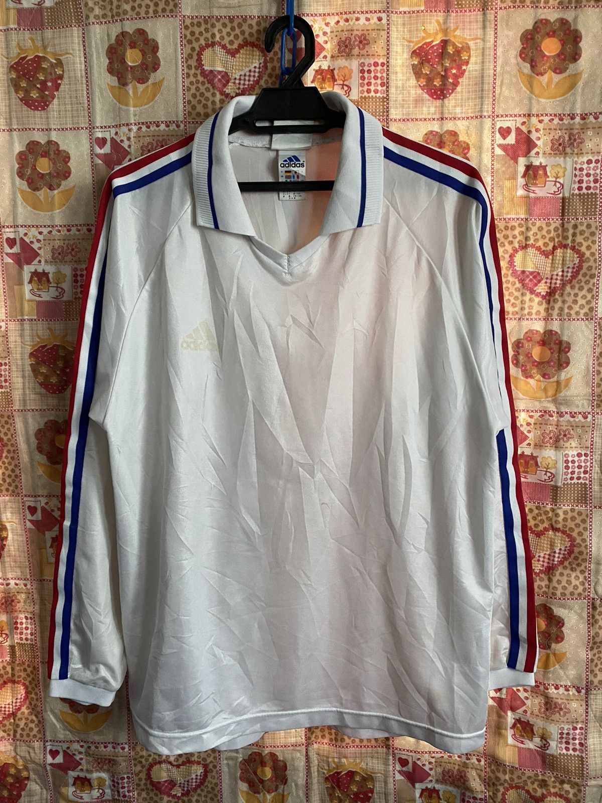Vintage 90s Adidas France 🇫🇷 Stripe Side