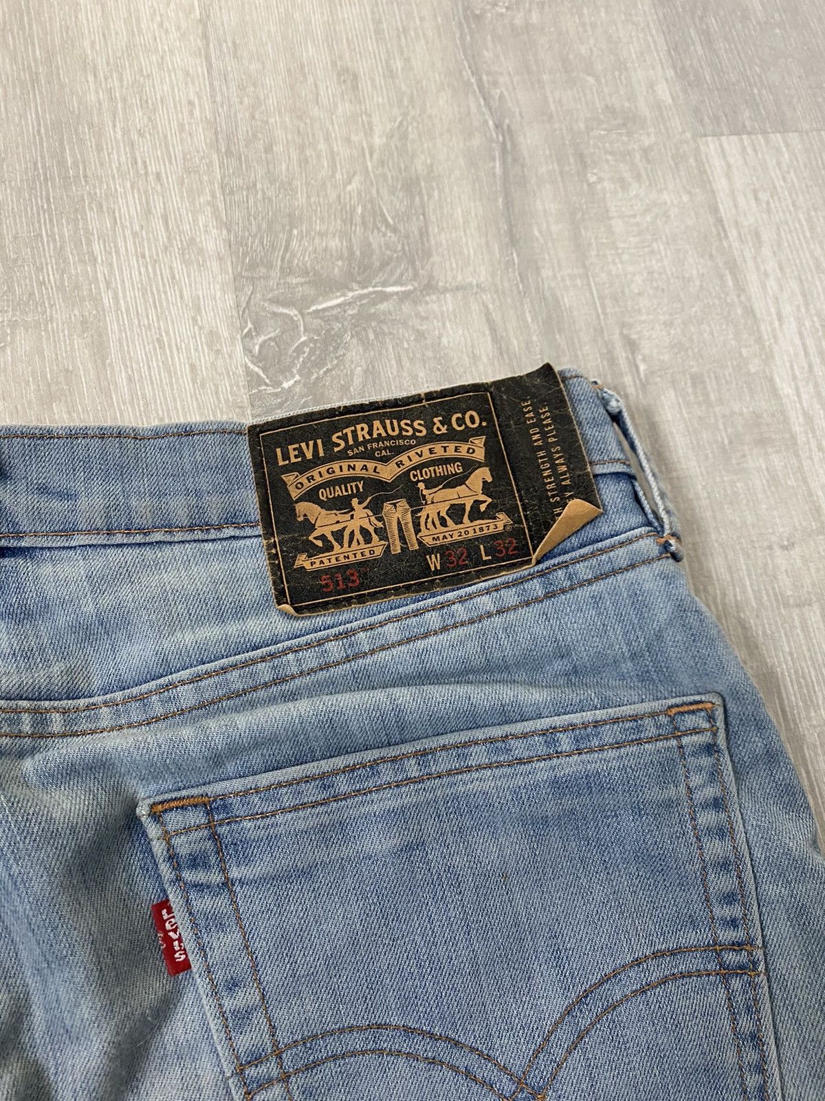 Levi's × Vintage Levi’s 513 vintage baby blue jeans black tab denim pants Size US 32 / EU 48 - 3 Thumbnail