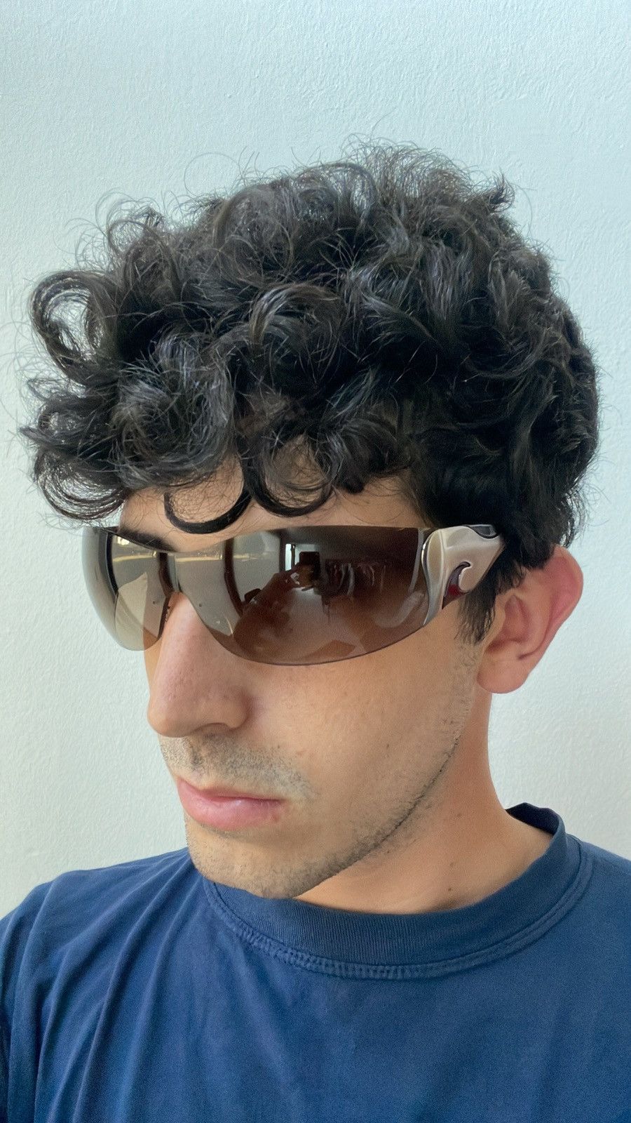 Prada × Vintage SS04 Visor vintage shield mask archive Sunglasses ski flames Size ONE SIZE - 2 Thumbnail