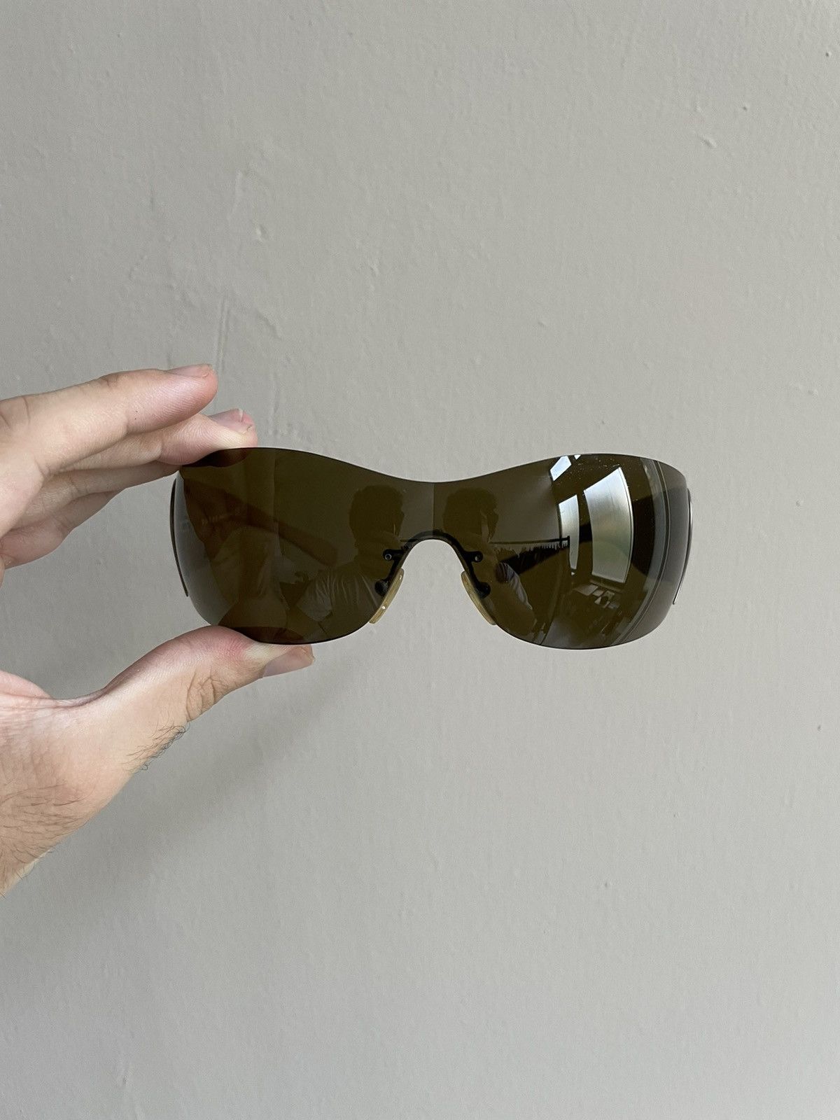 Prada × Vintage SS04 Visor vintage shield mask archive Sunglasses ski flames Size ONE SIZE - 4 Thumbnail