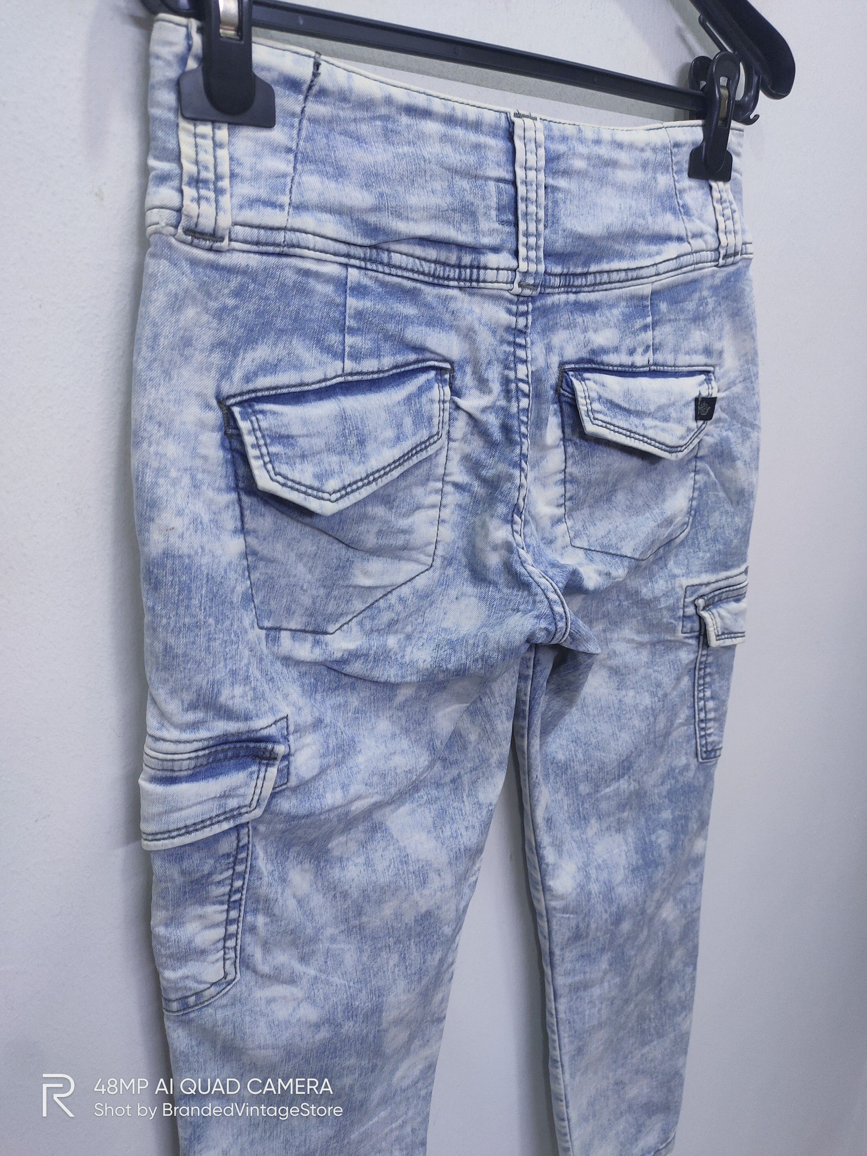 Japanese Brand BRAPPERS Skinny Slimfit Stretch Tie Dye Tactical Cargo Pant Size US 28 / EU 44 - 13 Thumbnail