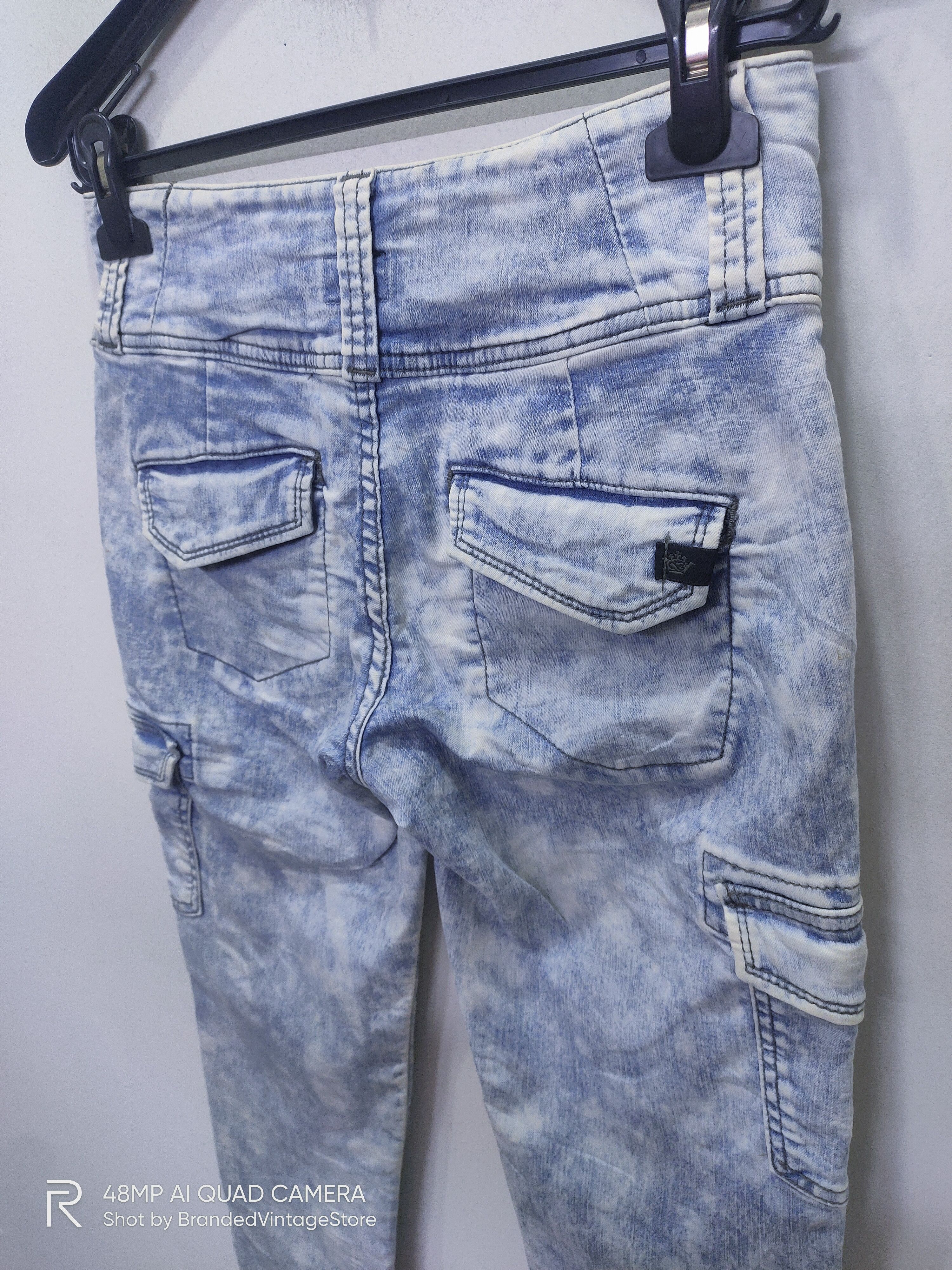 Japanese Brand BRAPPERS Skinny Slimfit Stretch Tie Dye Tactical Cargo Pant Size US 28 / EU 44 - 14 Thumbnail