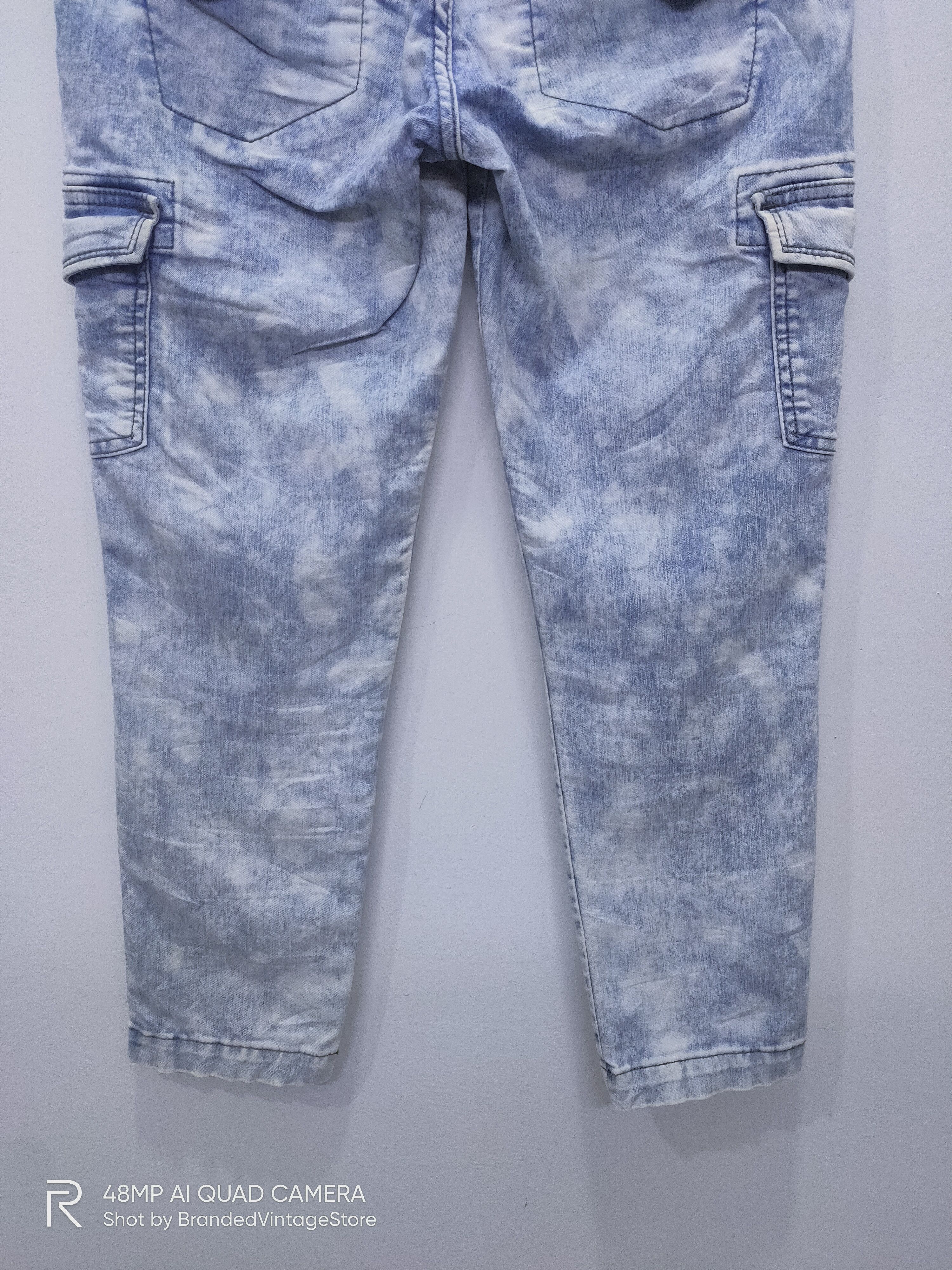 Japanese Brand BRAPPERS Skinny Slimfit Stretch Tie Dye Tactical Cargo Pant Size US 28 / EU 44 - 12 Thumbnail