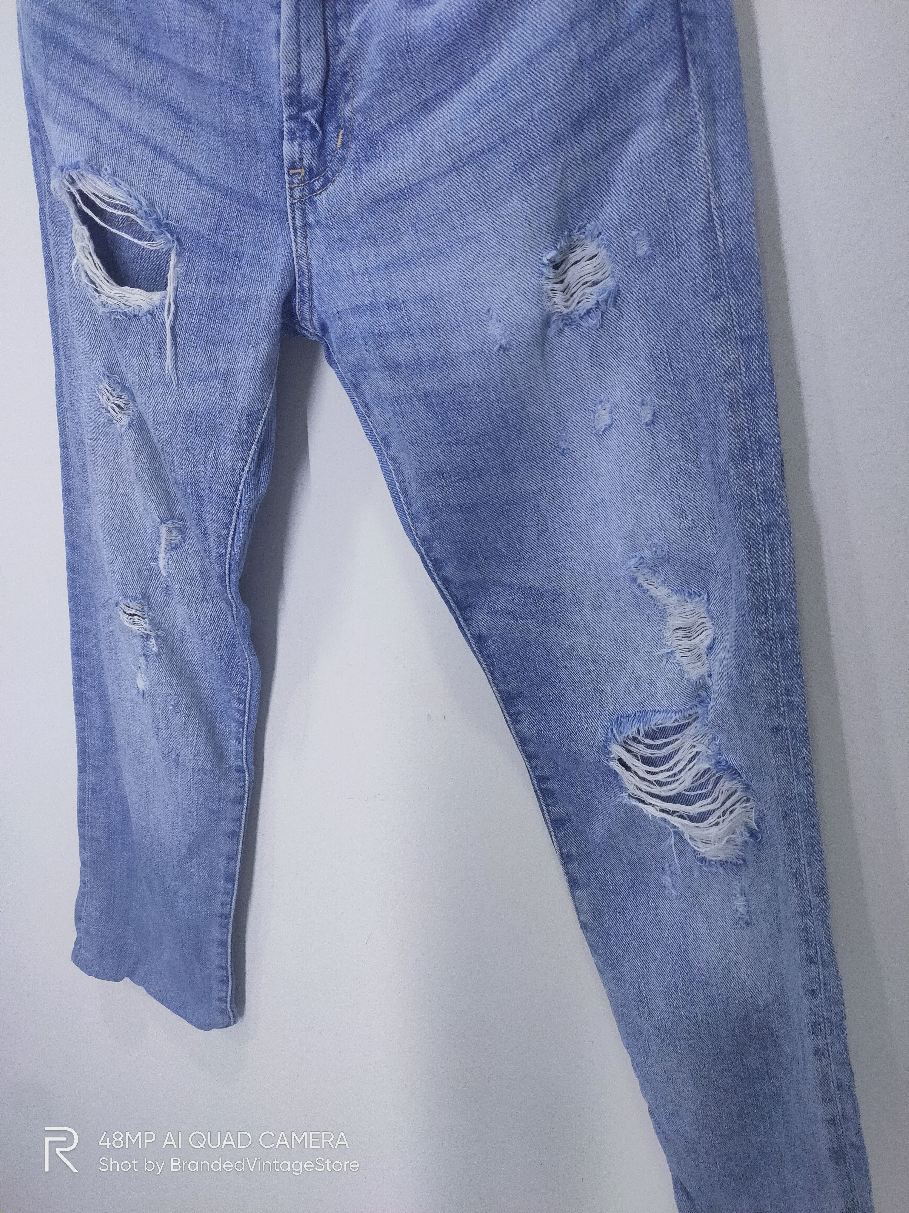 Gap Vintage GAP 1969 Acid Wash Punk Style Distressed Denim Jean Size US 29 - 5 Thumbnail