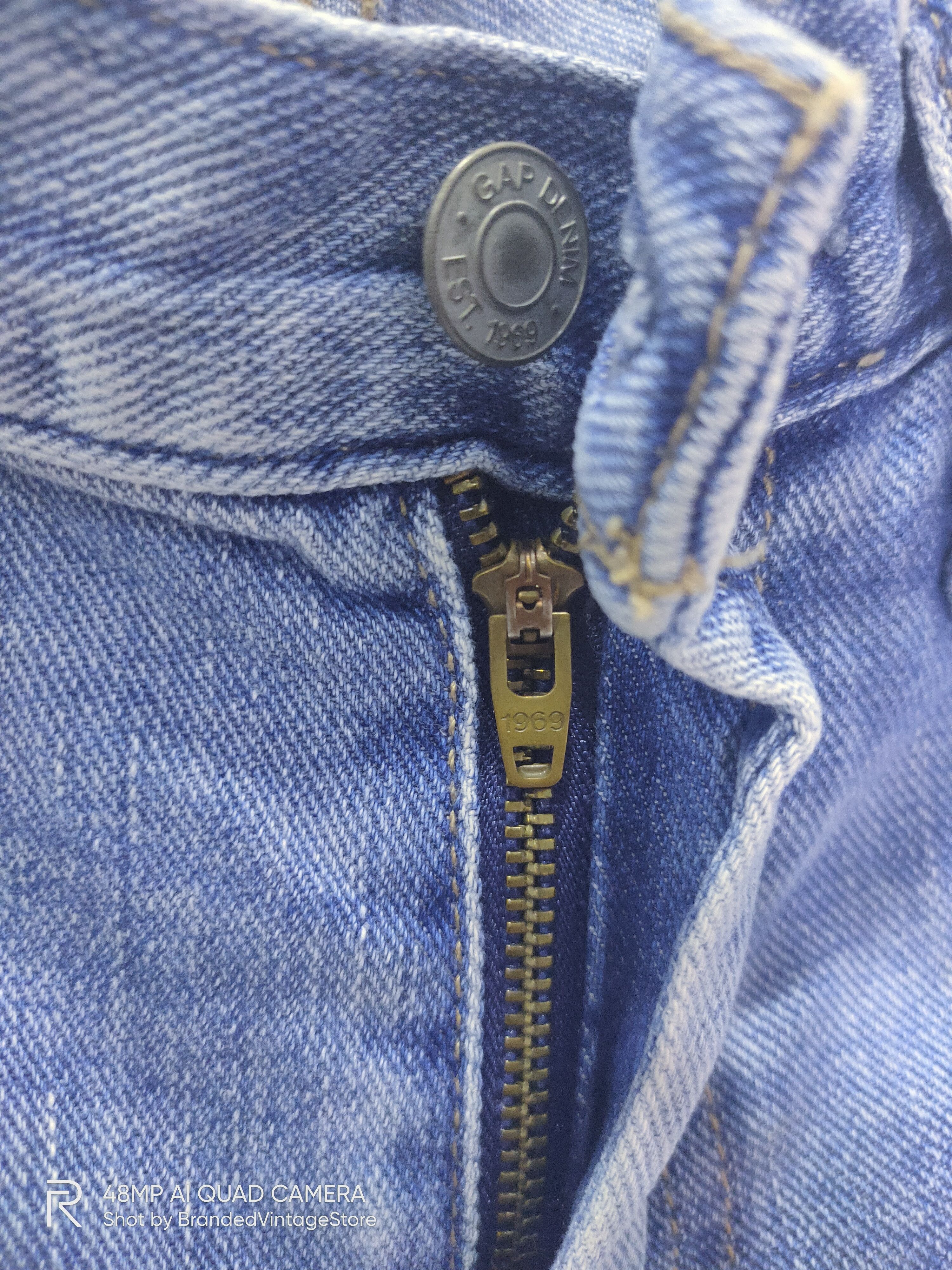 Gap Vintage GAP 1969 Acid Wash Punk Style Distressed Denim Jean Size US 29 - 8 Thumbnail