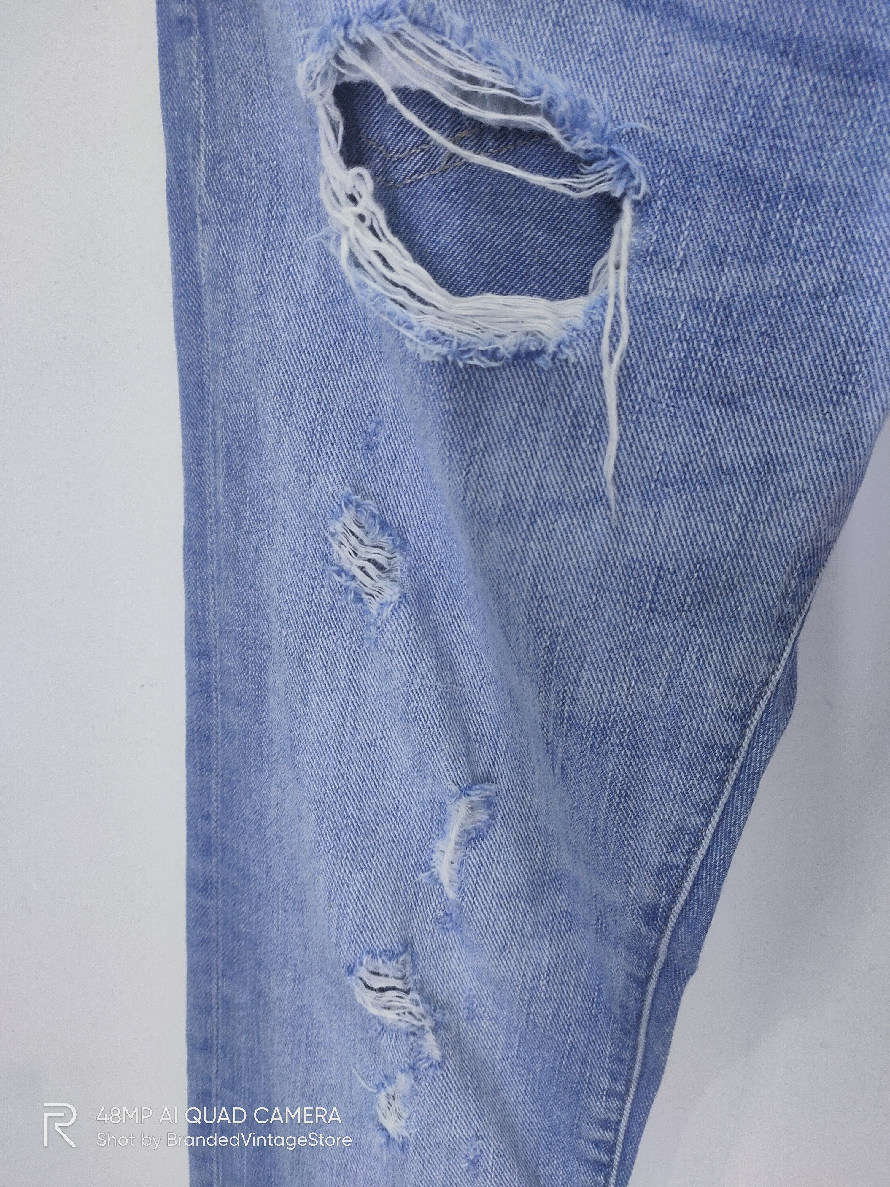 Gap Vintage GAP 1969 Acid Wash Punk Style Distressed Denim Jean Size US 29 - 13 Thumbnail