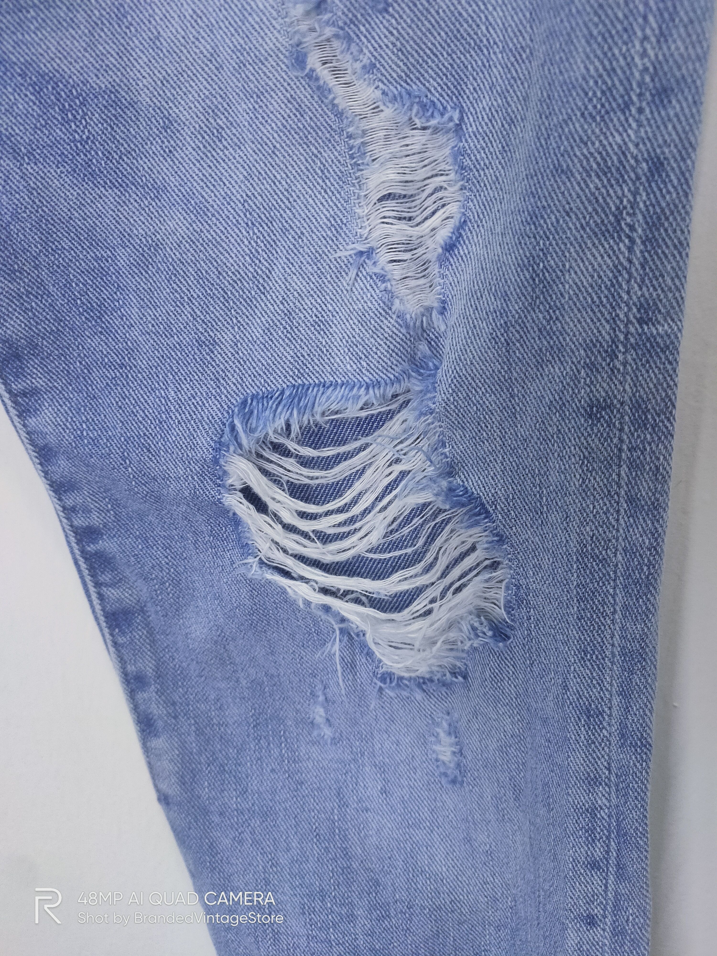 Gap Vintage GAP 1969 Acid Wash Punk Style Distressed Denim Jean Size US 29 - 15 Thumbnail