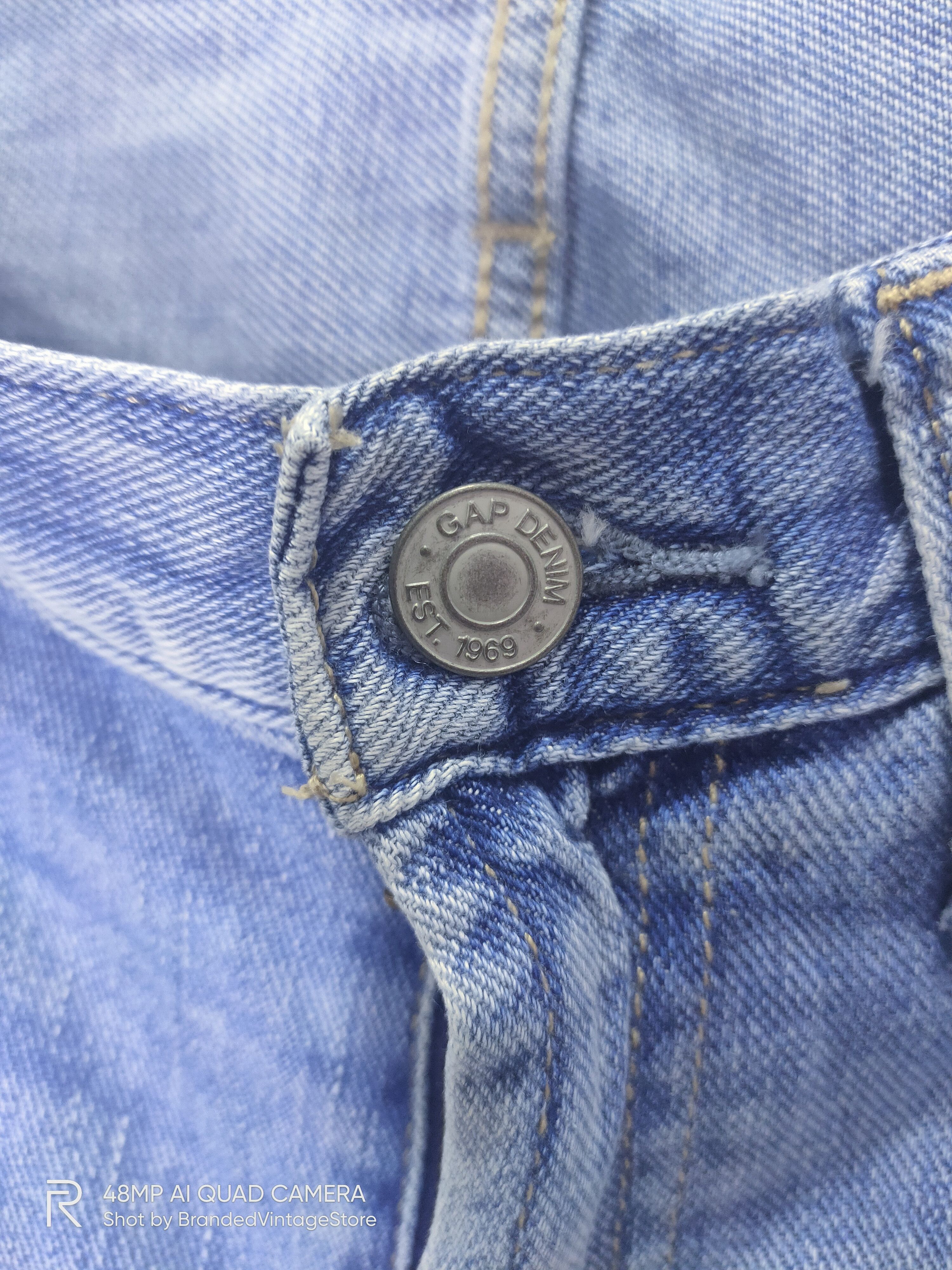 Gap Vintage GAP 1969 Acid Wash Punk Style Distressed Denim Jean Size US 29 - 7 Thumbnail