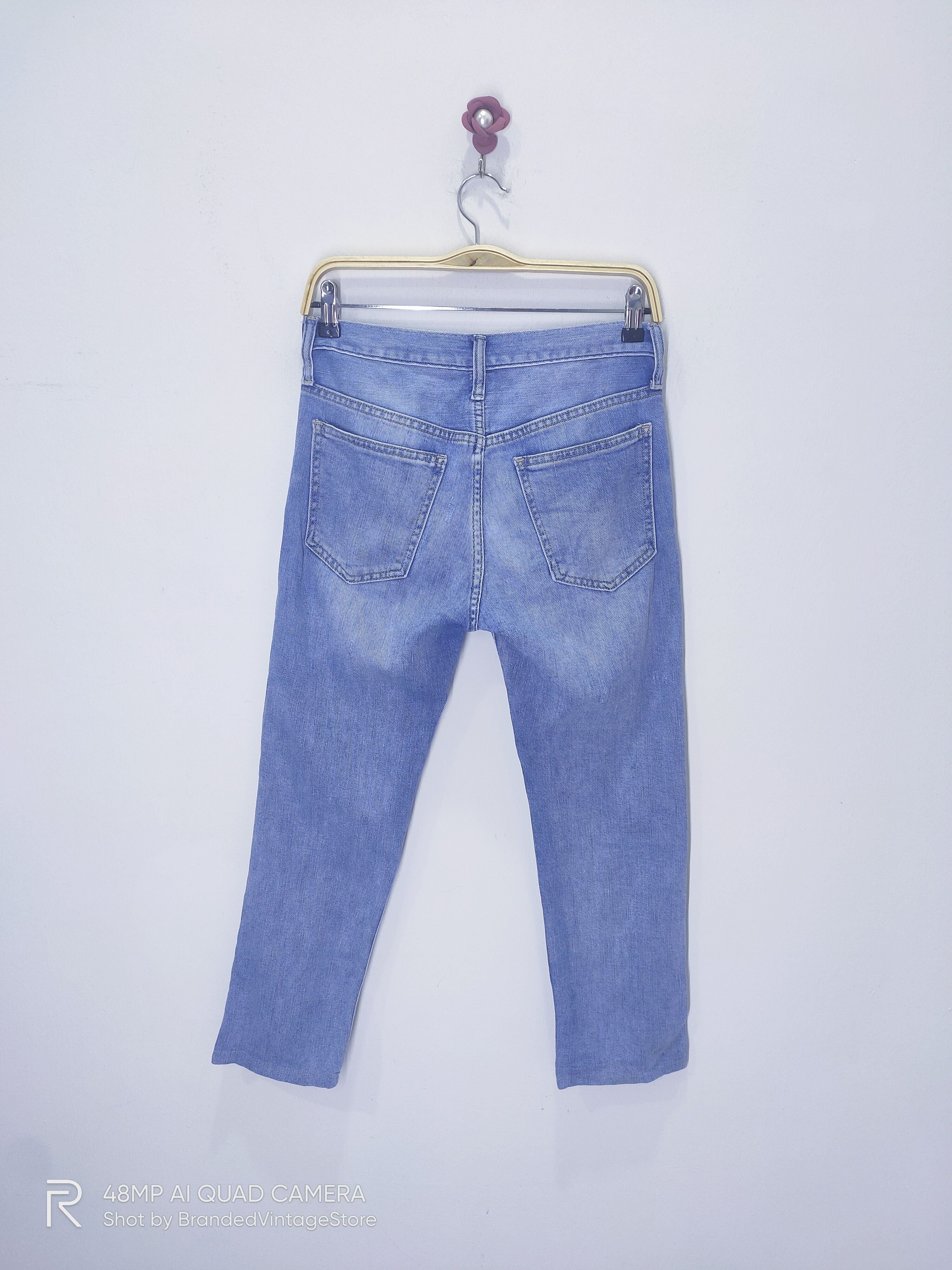 Gap Vintage GAP 1969 Acid Wash Punk Style Distressed Denim Jean Size US 29 - 2 Thumbnail