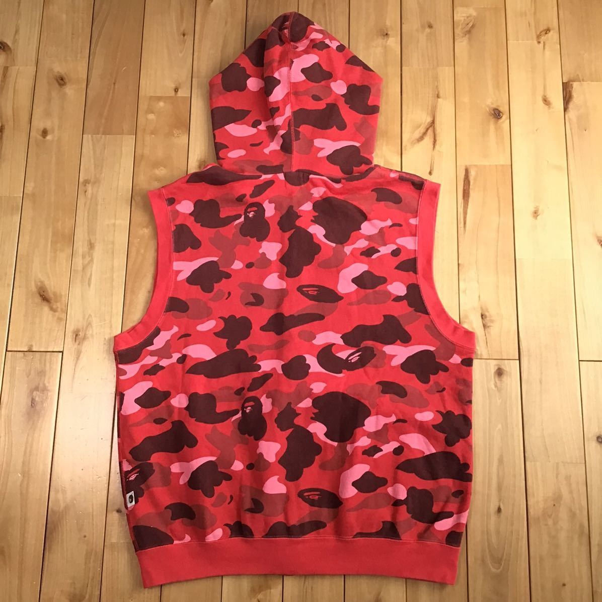 Bape × Nigo BAPE camo zip hoodie vest a bathing ape red camo Size US M / EU 48-50 / 2 - 2 Thumbnail
