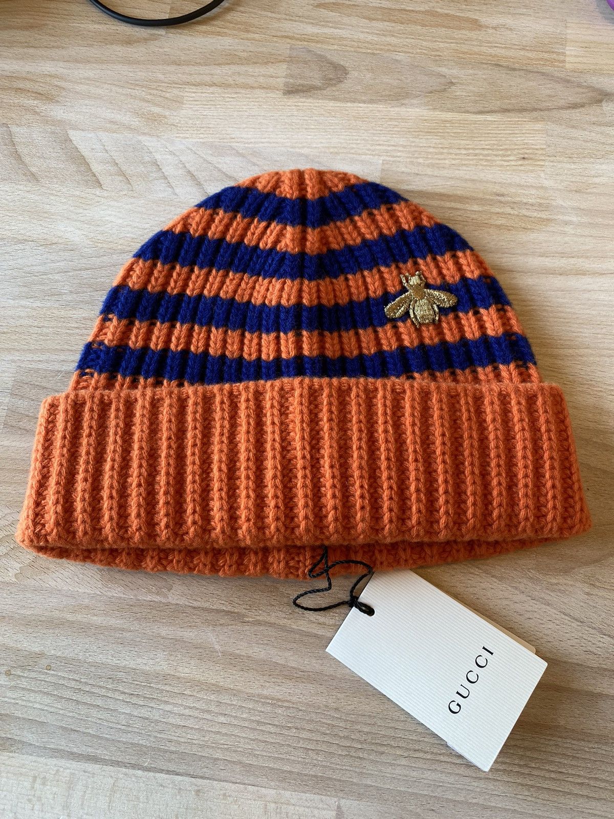 Buy Gucci Orange Bee Beanie