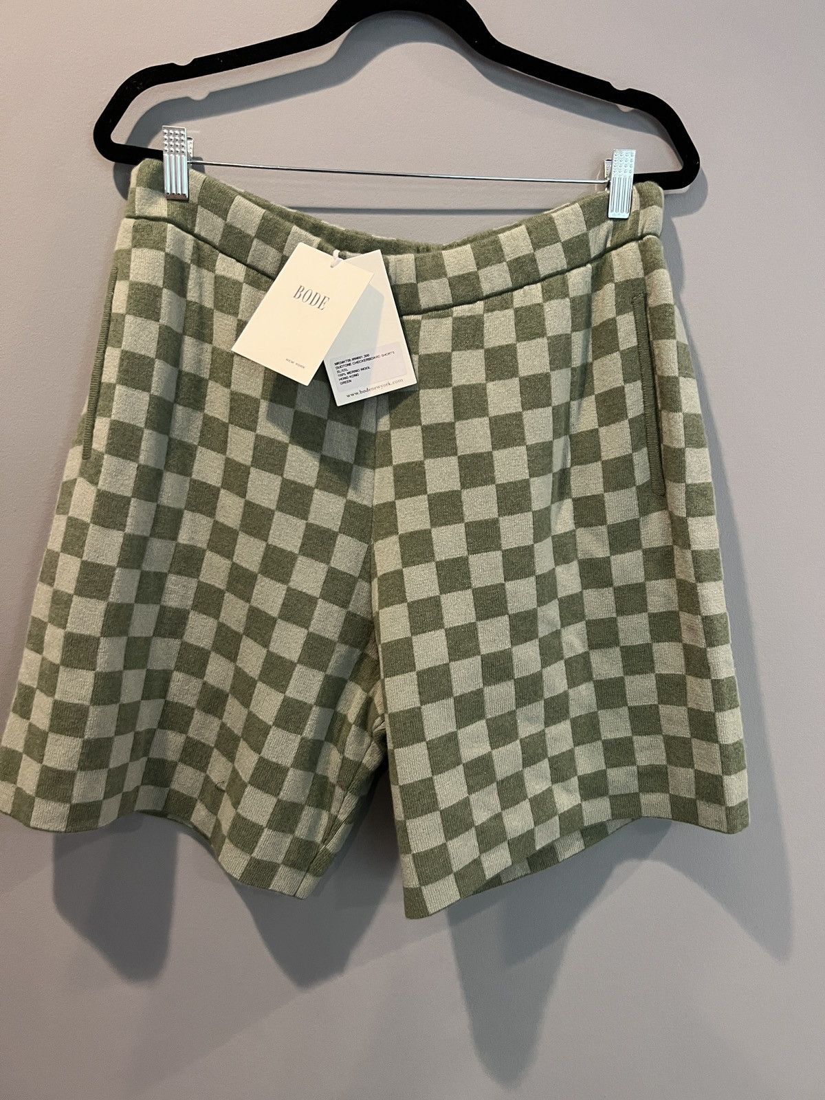 Bode BNWT Bode Green Checker Shorts (Extra Large) Size US 32 / EU 48 - 9 Thumbnail