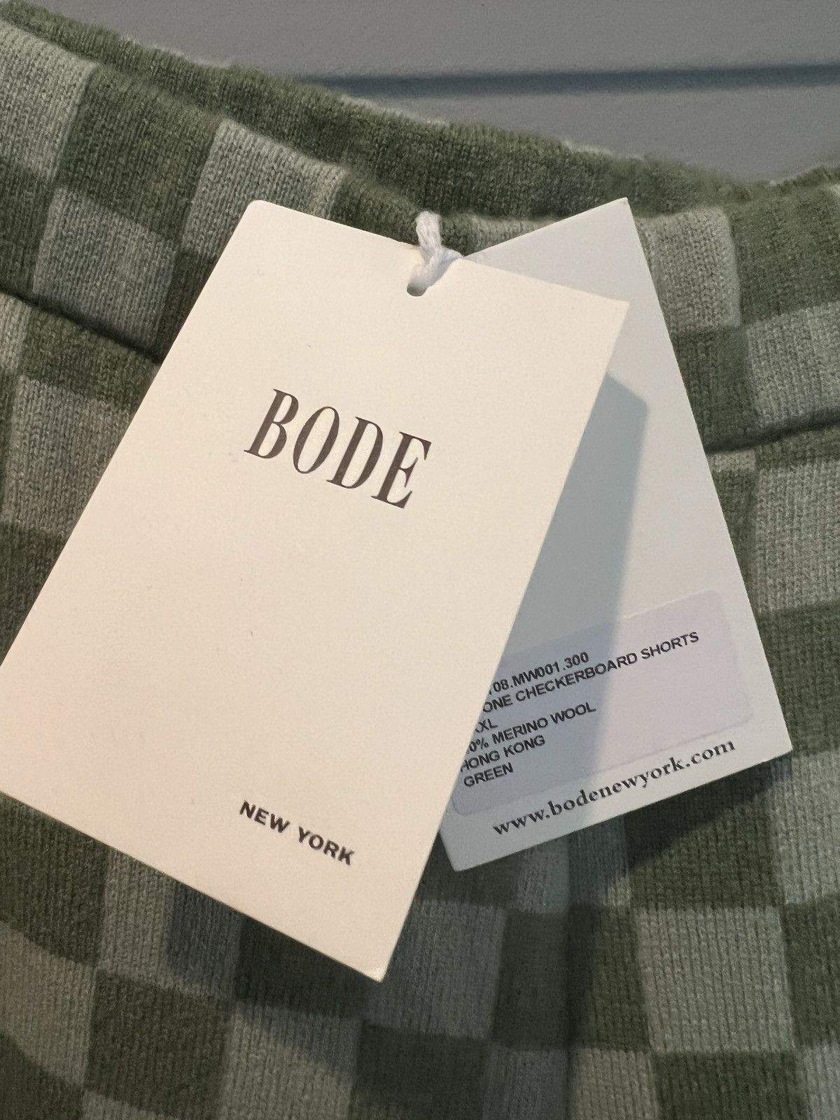 Bode BNWT Bode Green Checker Shorts (Extra Large) Size US 32 / EU 48 - 4 Thumbnail