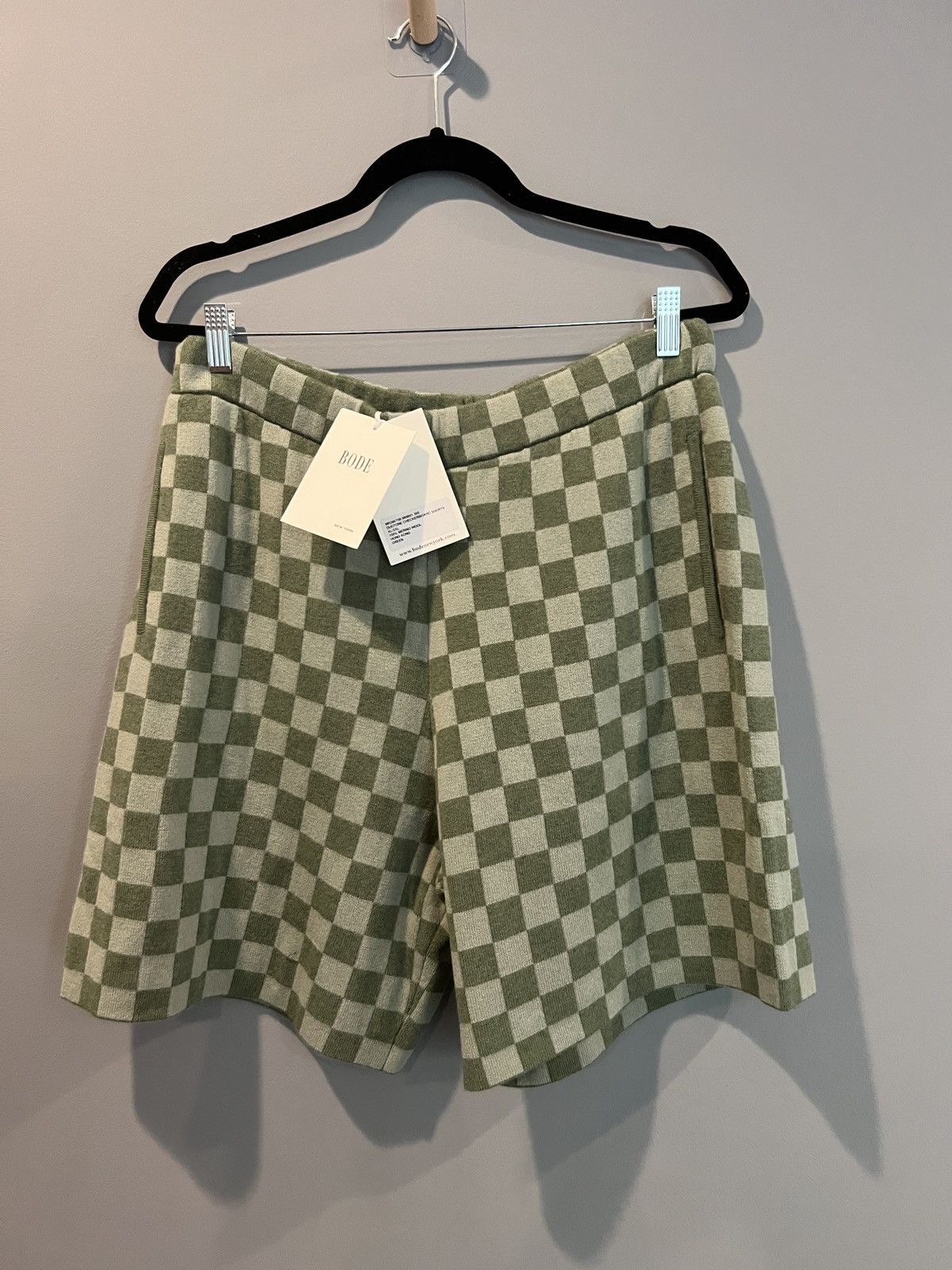 Bode BNWT Bode Green Checker Shorts (Extra Large) Size US 32 / EU 48 - 1 Thumbnail