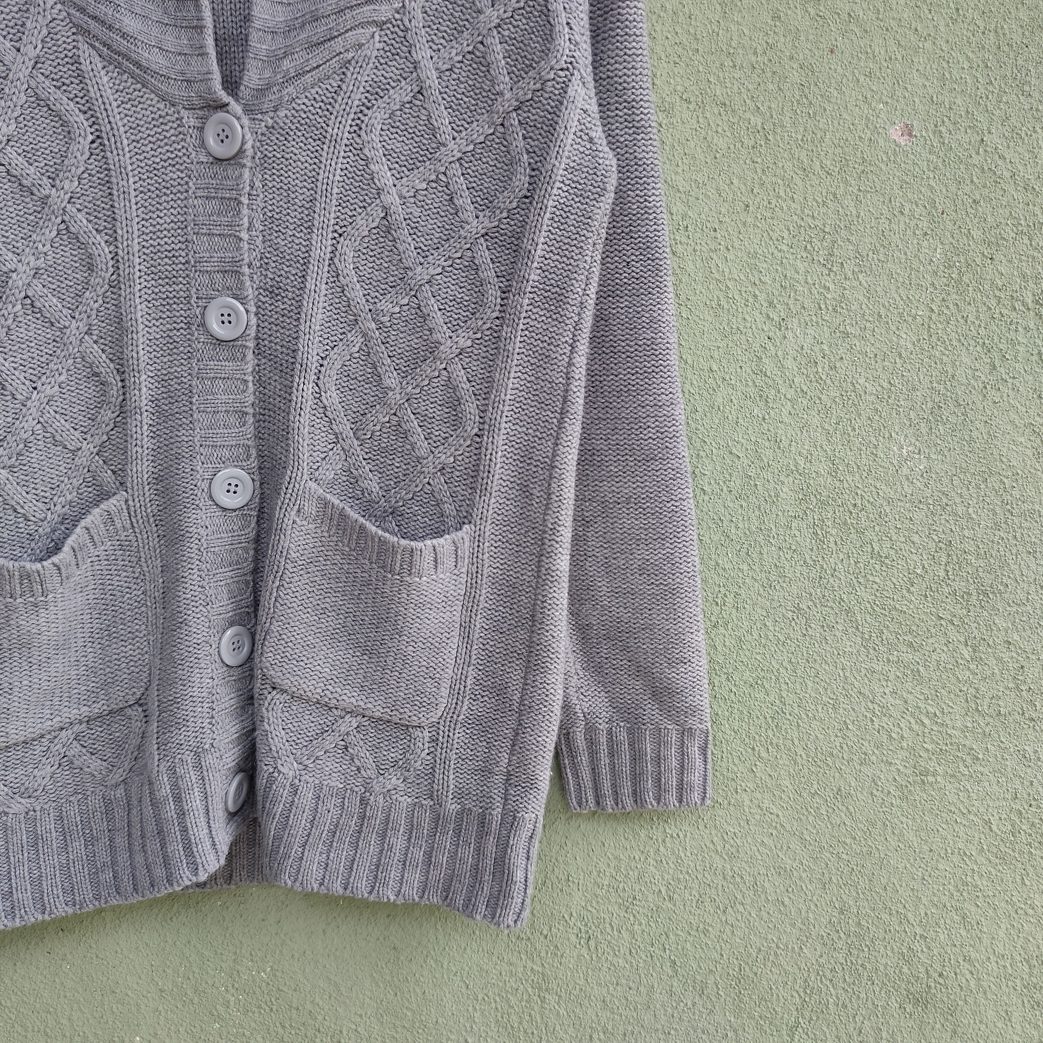 Aran Isles Knitwear Vintage GROVE Grey Colour Knitwear Cardigan Size US S / EU 44-46 / 1 - 2 Thumbnail