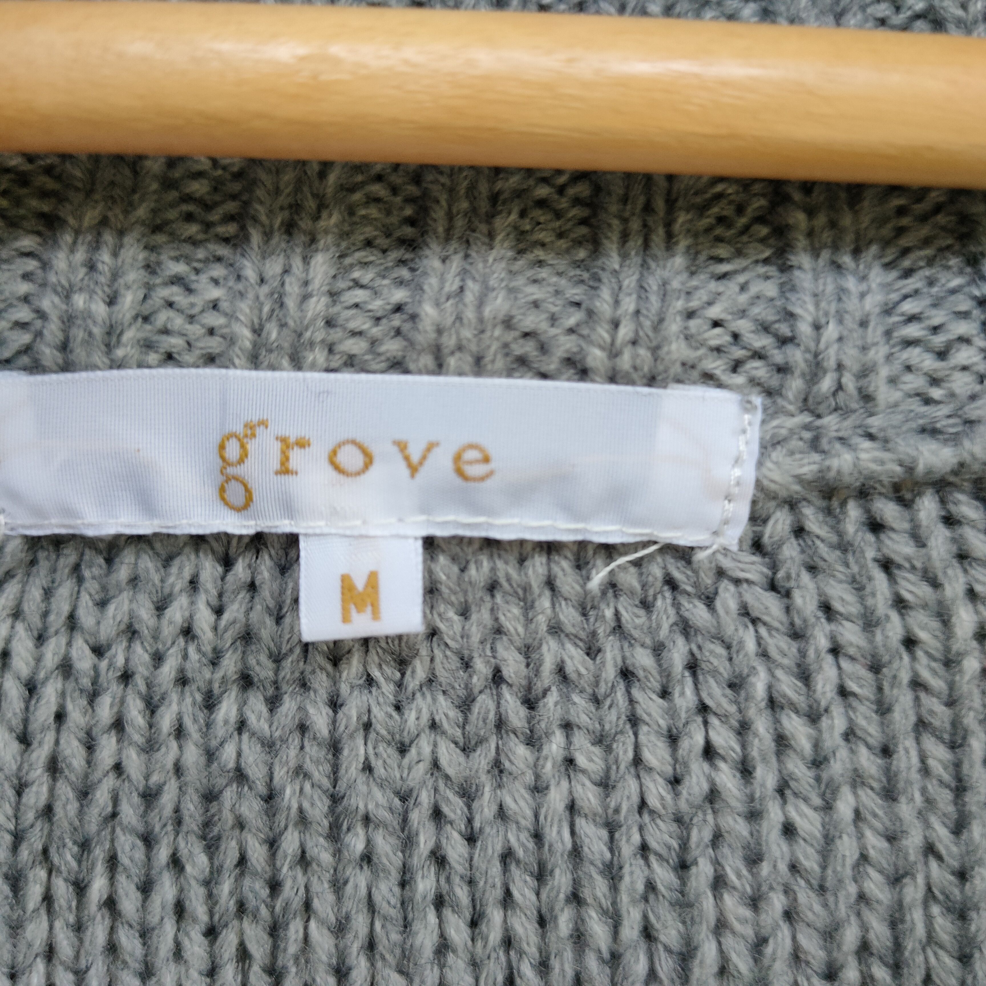 Aran Isles Knitwear Vintage GROVE Grey Colour Knitwear Cardigan Size US S / EU 44-46 / 1 - 7 Thumbnail