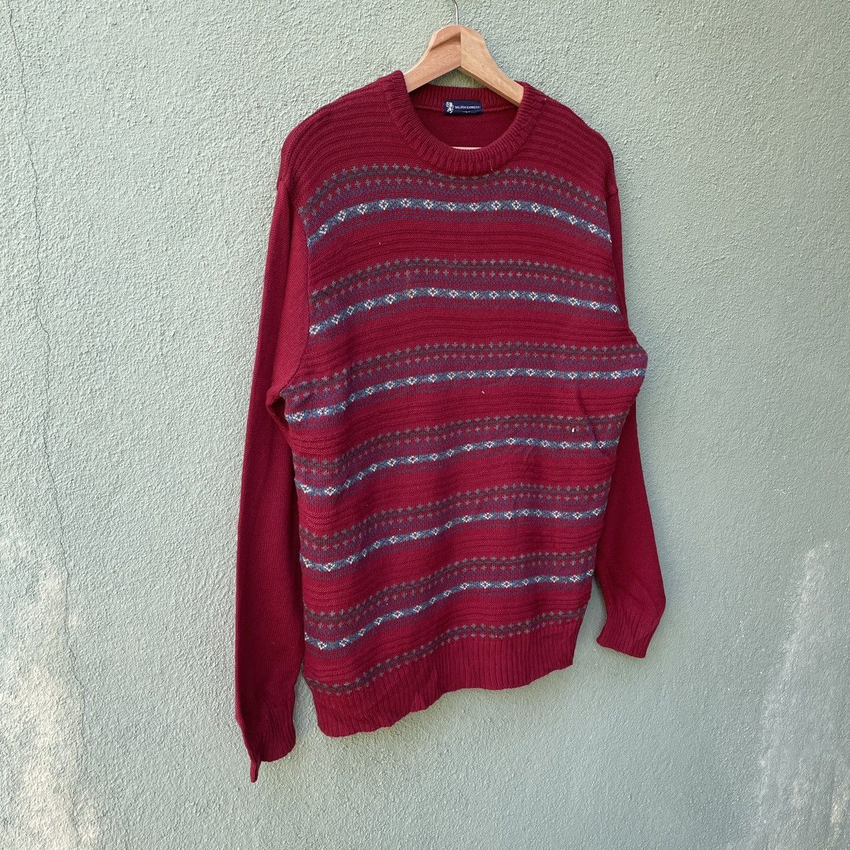 Aran Isles Knitwear Vintage‼️ SALOON EXPRESS Crewneck Knitwear Sweater Jumper! Size US M / EU 48-50 / 2 - 2 Thumbnail