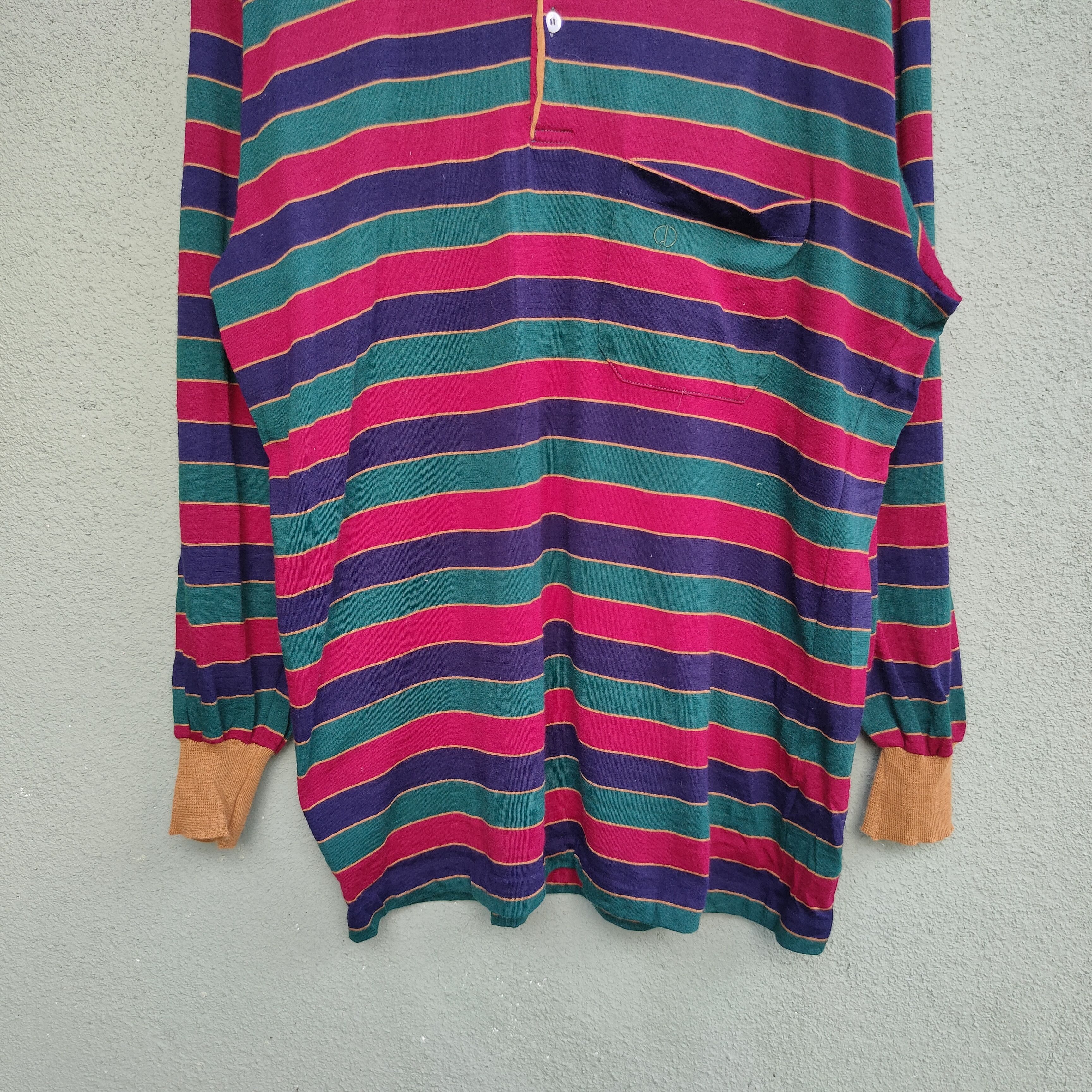 Alfred Dunhill Vintage Dunhill Made In Italy Long Sleeve Polos Shirt Size US M / EU 48-50 / 2 - 2 Thumbnail