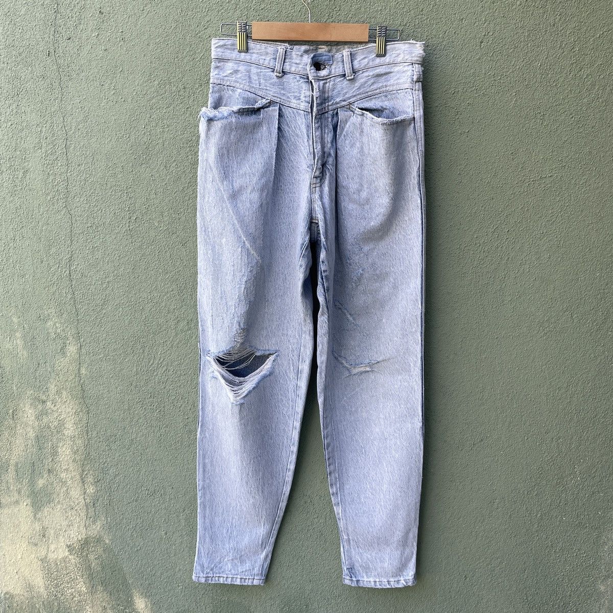 Japanese Brand Vintage FITTZ Distressed Faded Denim Pants Size US 27 - 1 Thumbnail