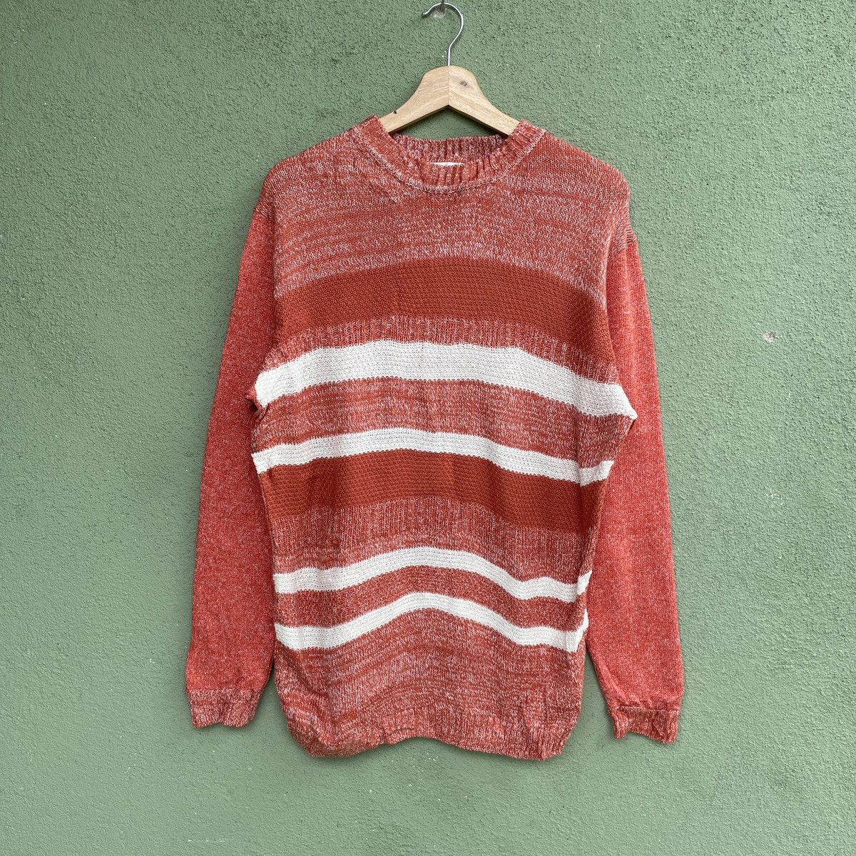 Aran Isles Knitwear × Madison × Other Vintage MADISON WALKER Stripe Knitwear Sweater Jumper Size US L / EU 52-54 / 3 - 1 Thumbnail