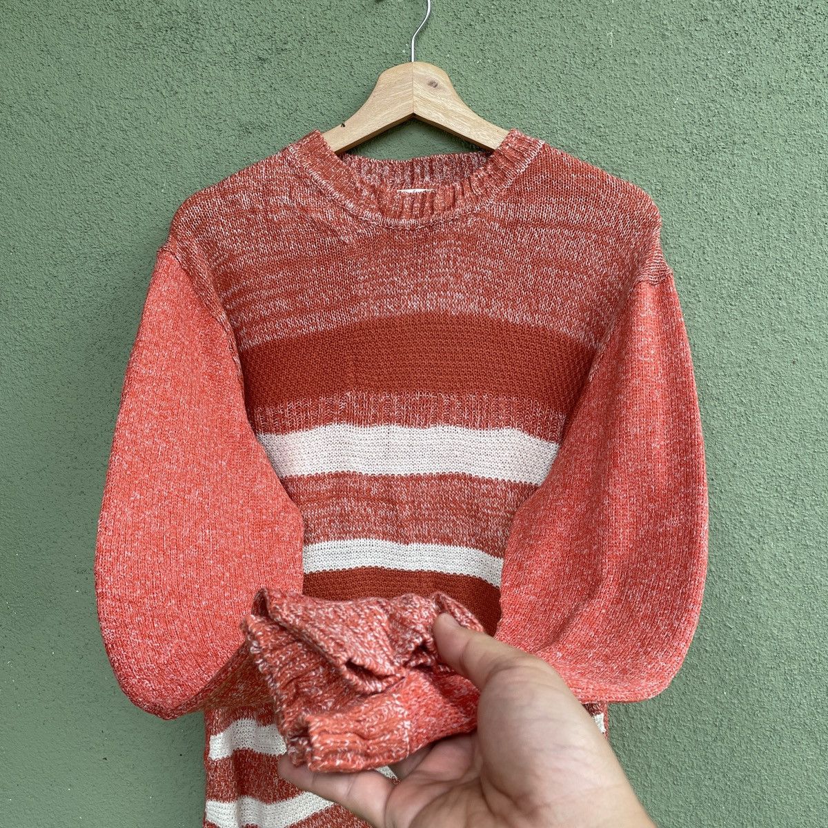 Aran Isles Knitwear × Madison × Other Vintage MADISON WALKER Stripe Knitwear Sweater Jumper Size US L / EU 52-54 / 3 - 2 Thumbnail