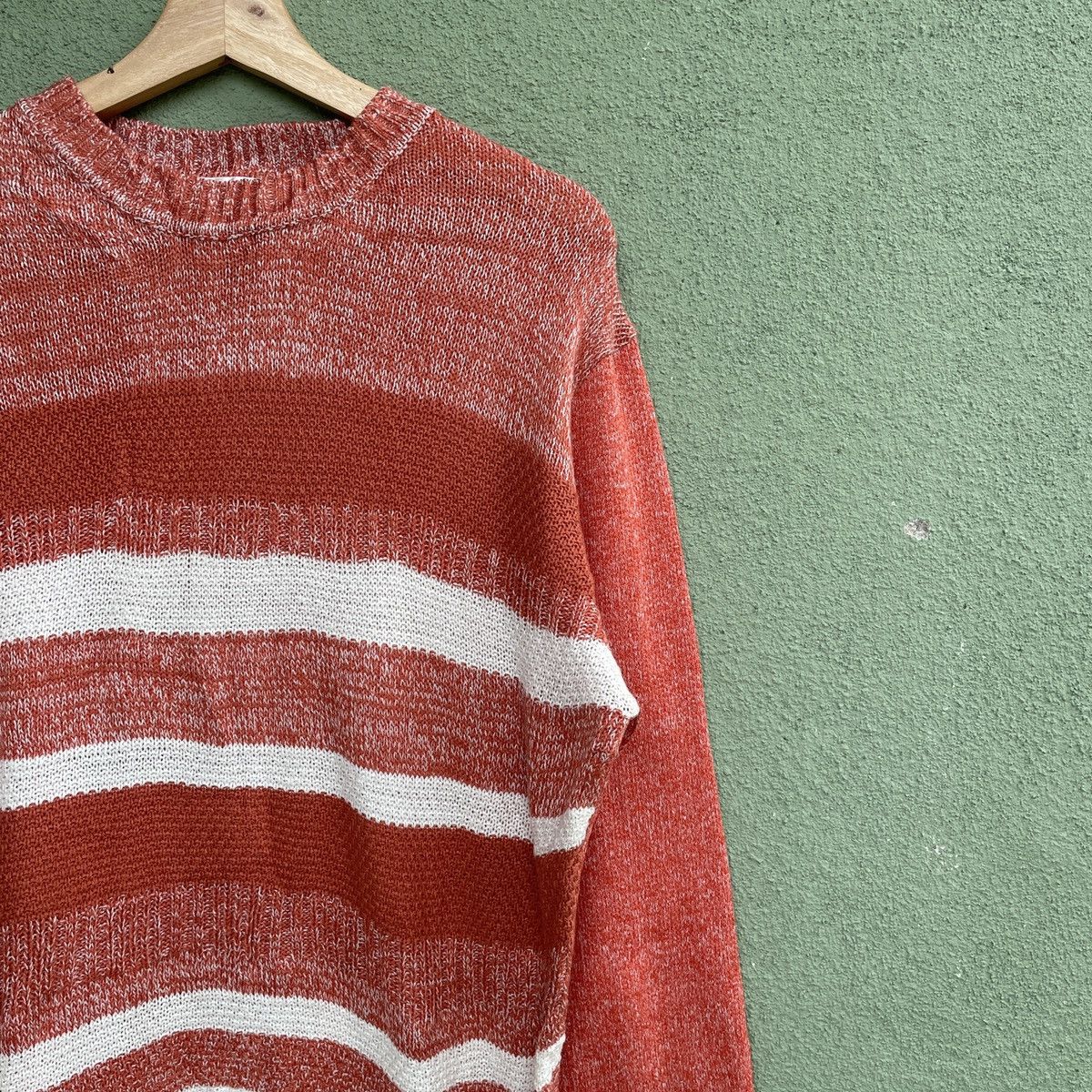 Aran Isles Knitwear × Madison × Other Vintage MADISON WALKER Stripe Knitwear Sweater Jumper Size US L / EU 52-54 / 3 - 4 Thumbnail