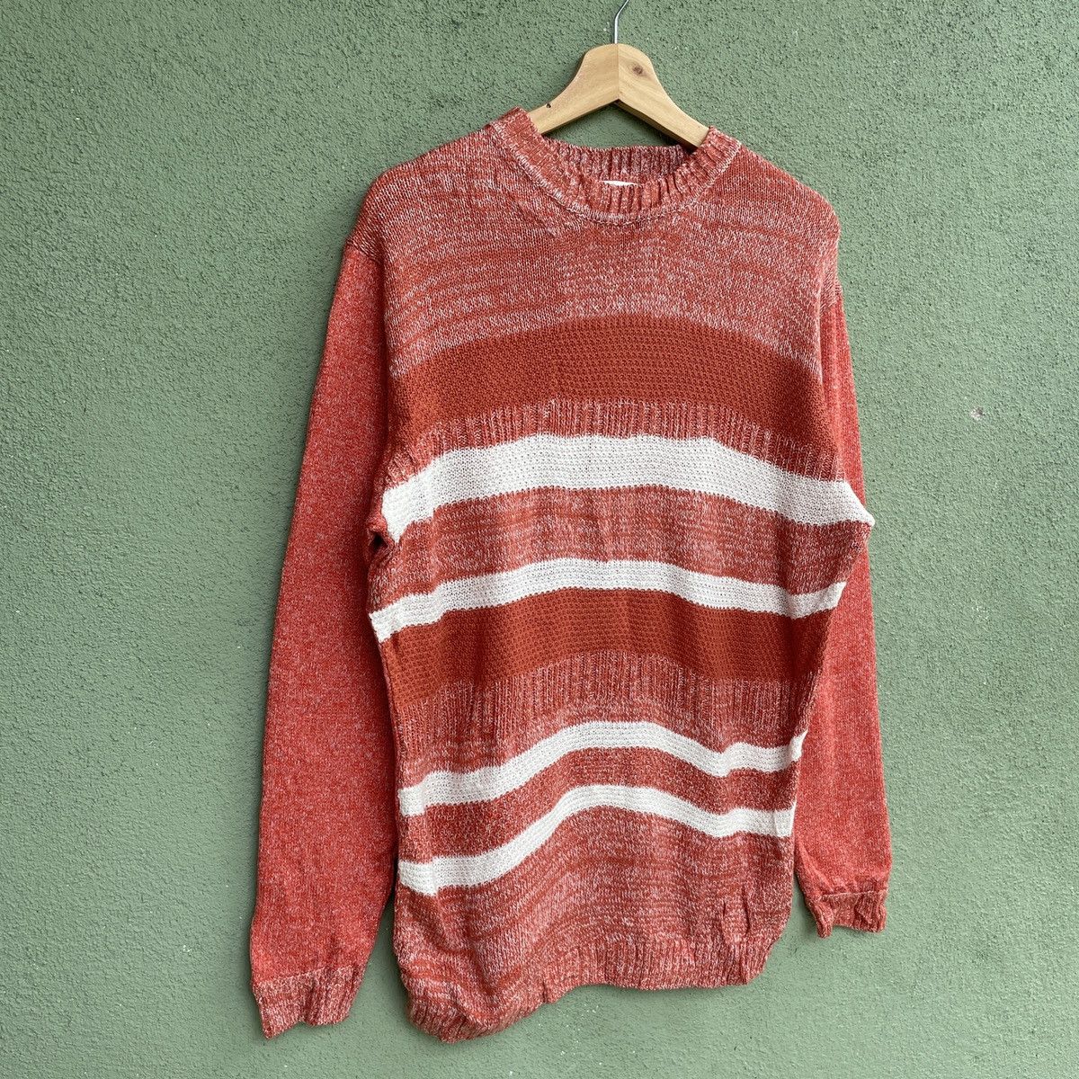 Aran Isles Knitwear × Madison × Other Vintage MADISON WALKER Stripe Knitwear Sweater Jumper Size US L / EU 52-54 / 3 - 3 Thumbnail