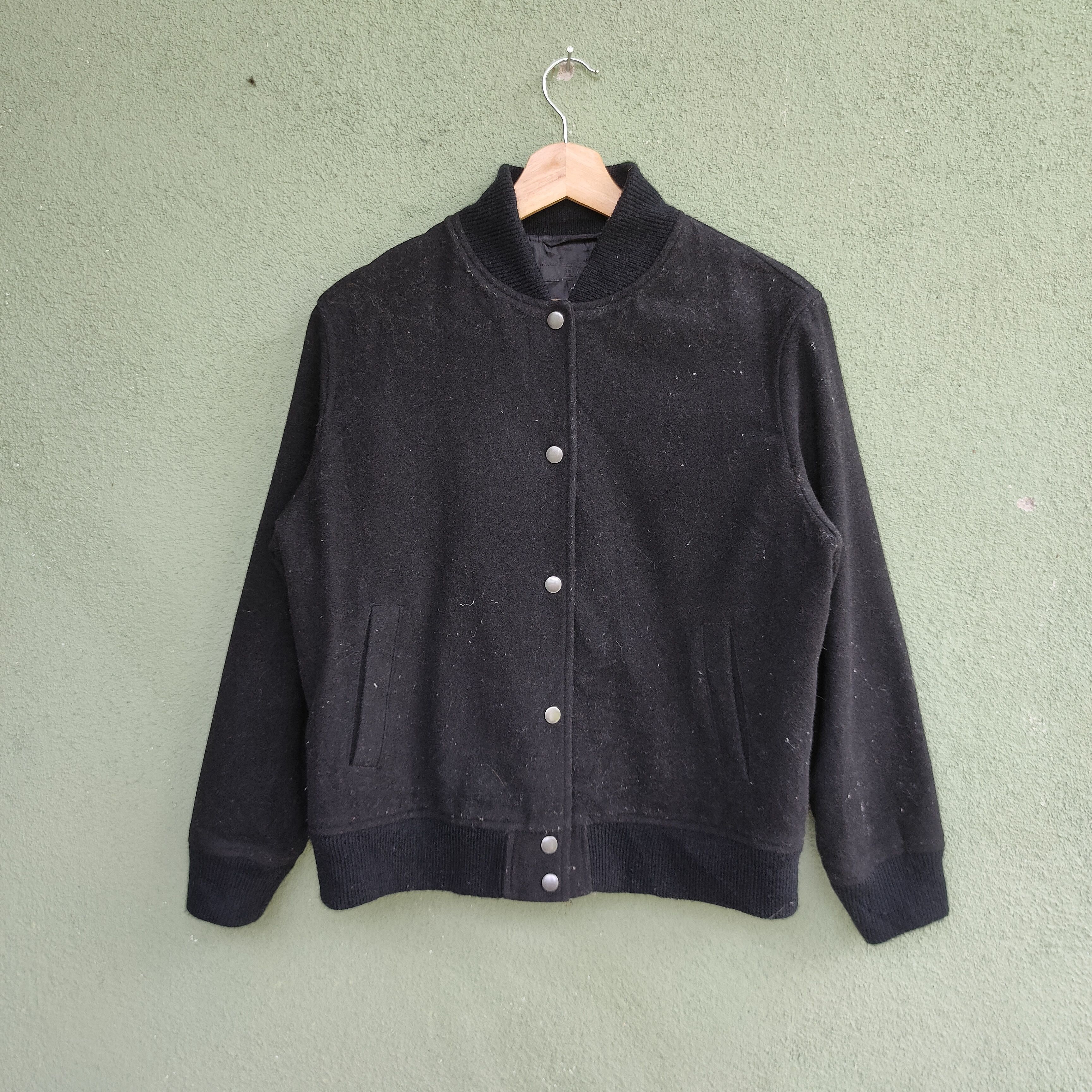 Japanese Brand Vintage Japanese Black Buttons Ups Varsity Jacket Size US M / EU 48-50 / 2 - 1 Thumbnail