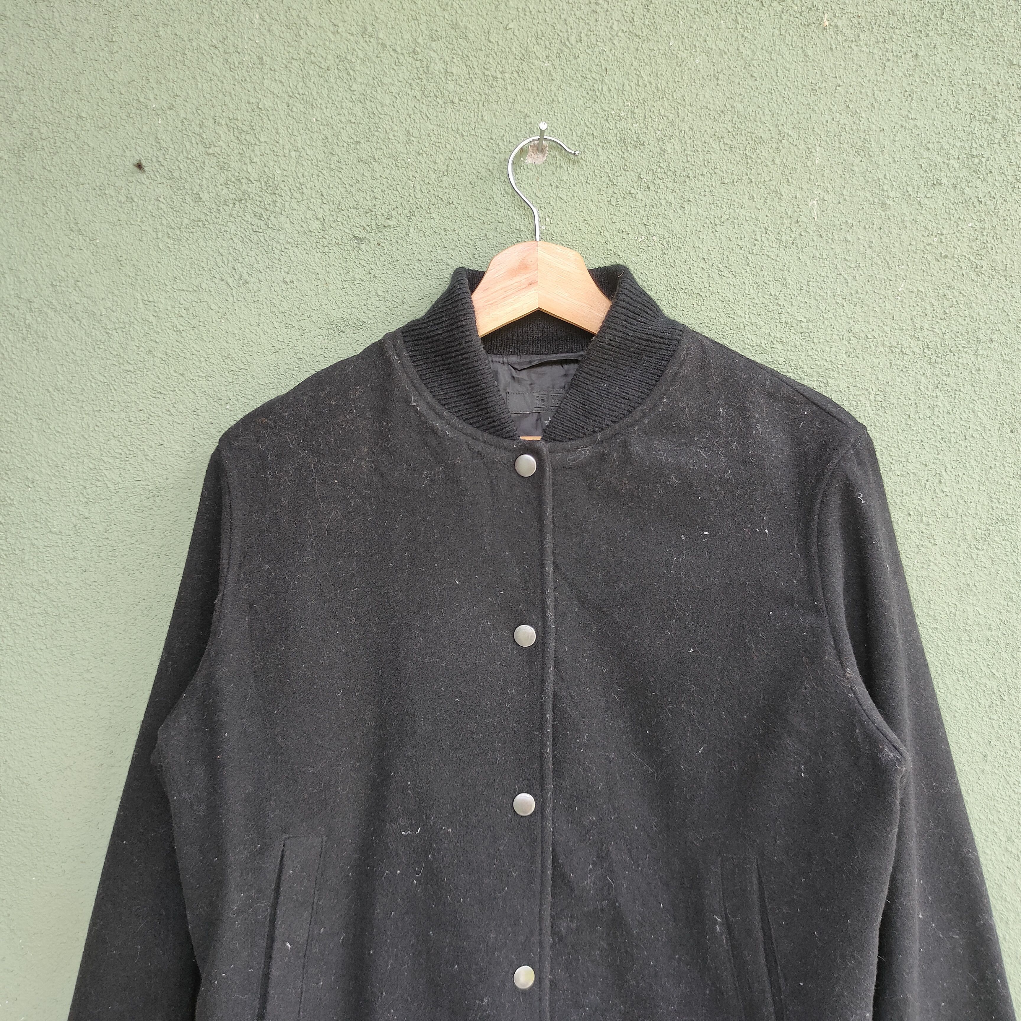 Japanese Brand Vintage Japanese Black Buttons Ups Varsity Jacket Size US M / EU 48-50 / 2 - 3 Thumbnail