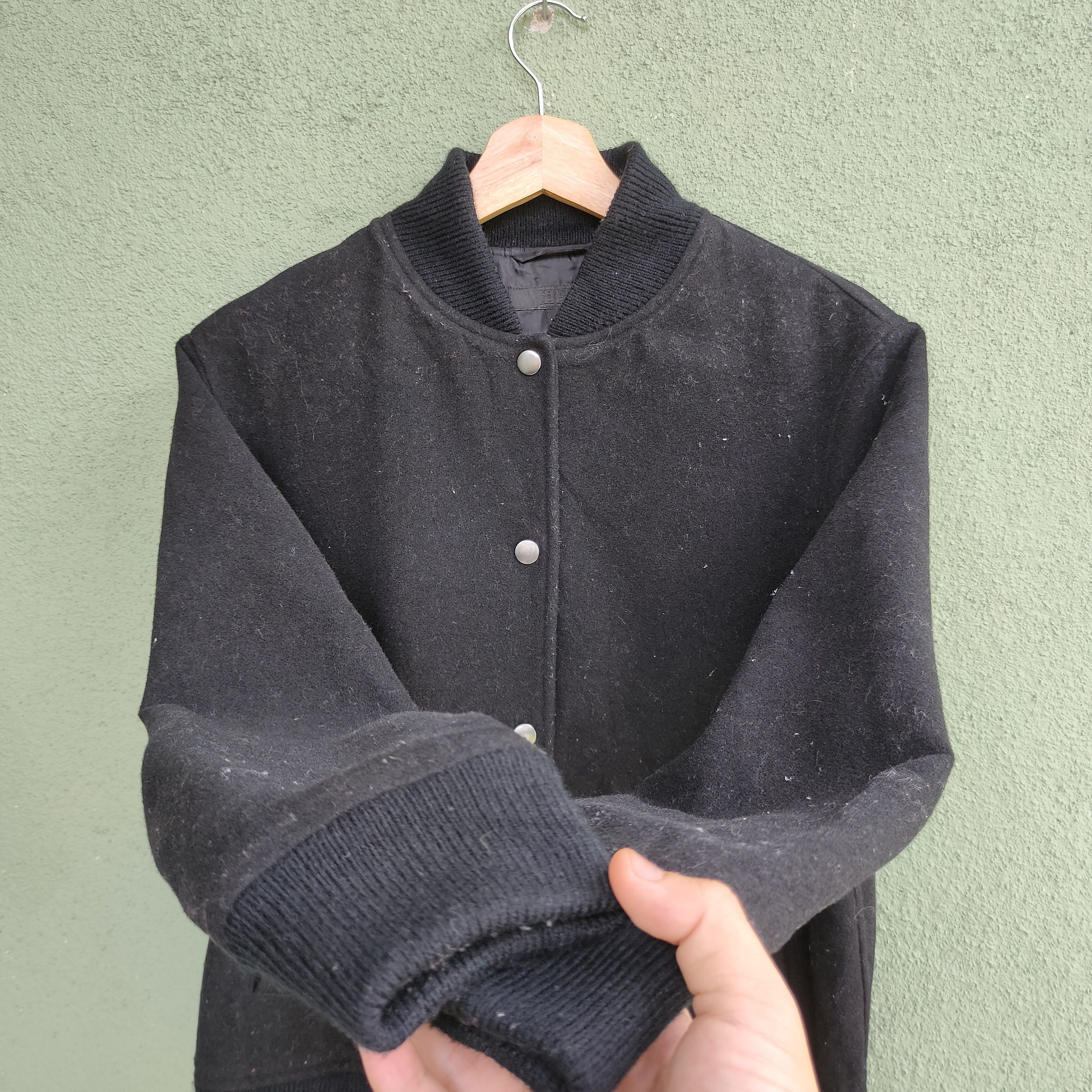 Japanese Brand Vintage Japanese Black Buttons Ups Varsity Jacket Size US M / EU 48-50 / 2 - 2 Thumbnail