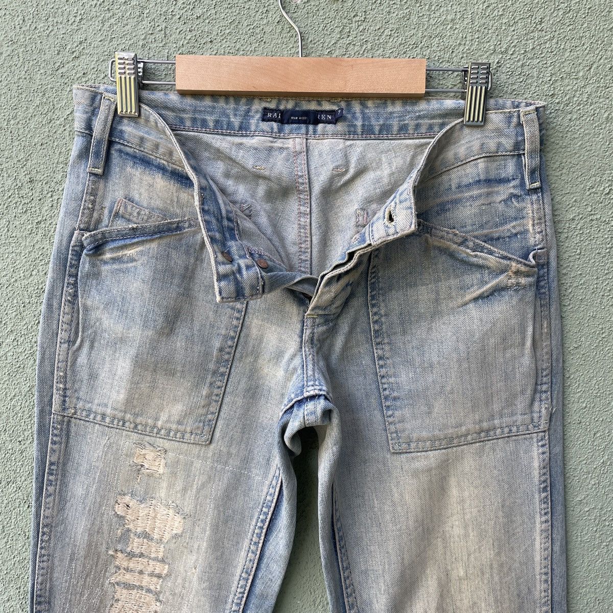 Polo Ralph Lauren Vintage RALPH LAUREN Faded Distressed Denim Jeans Pants Size US 29 - 9 Thumbnail