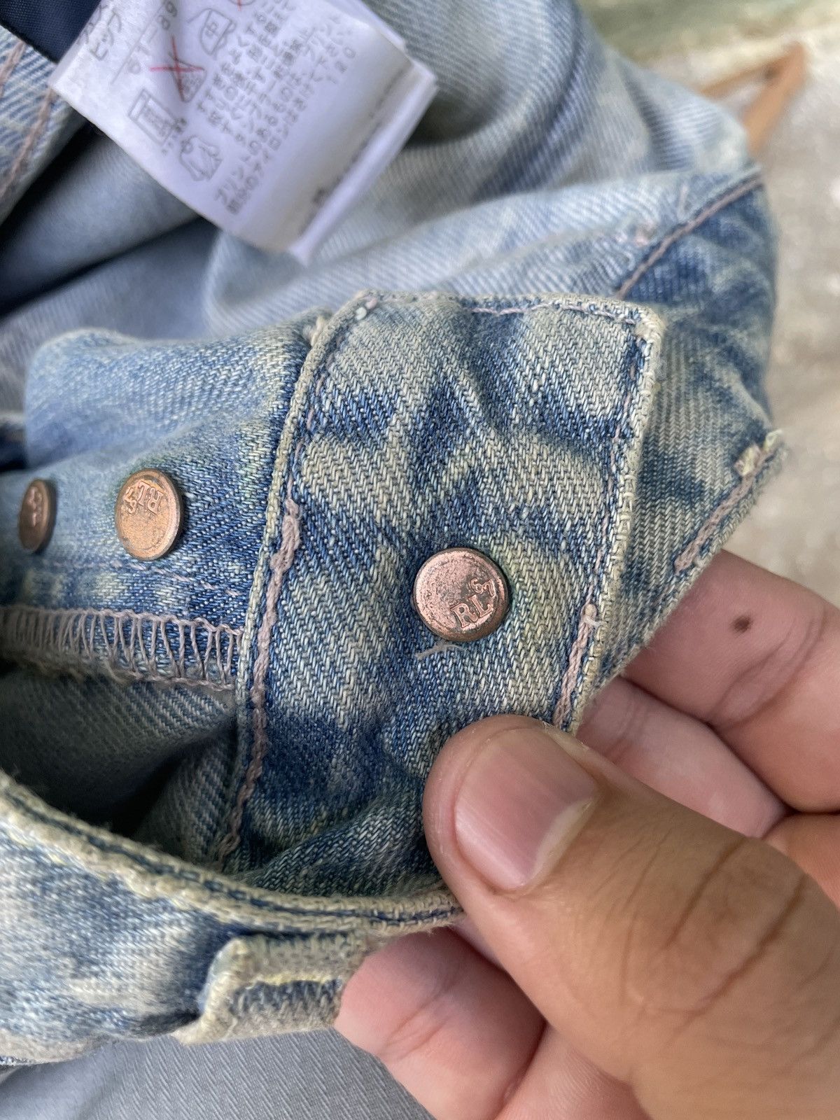 Polo Ralph Lauren Vintage RALPH LAUREN Faded Distressed Denim Jeans Pants Size US 29 - 8 Thumbnail