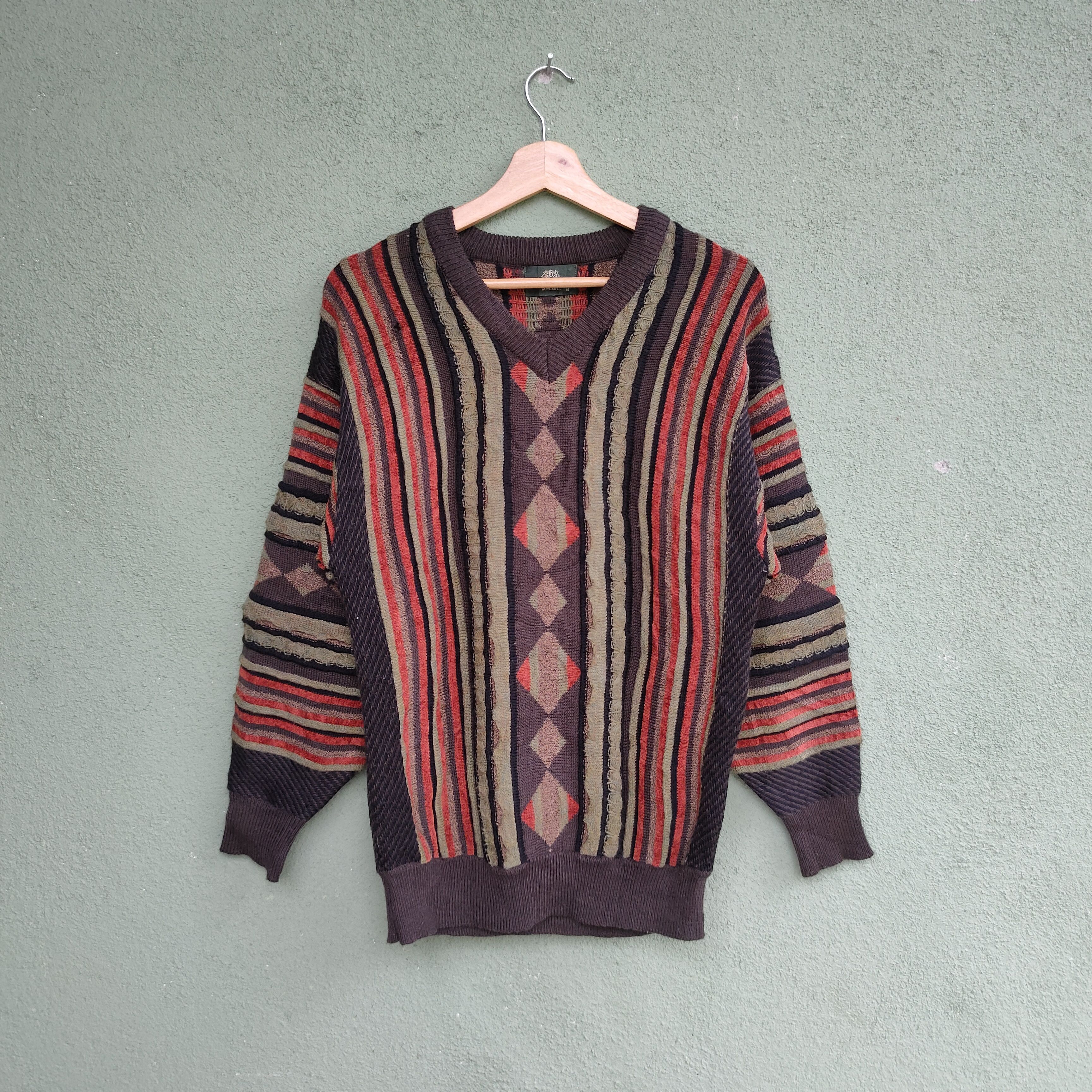 Vtge G-STAFF AUTHENTIC Coogi Style Knitwear Sweater Jumper