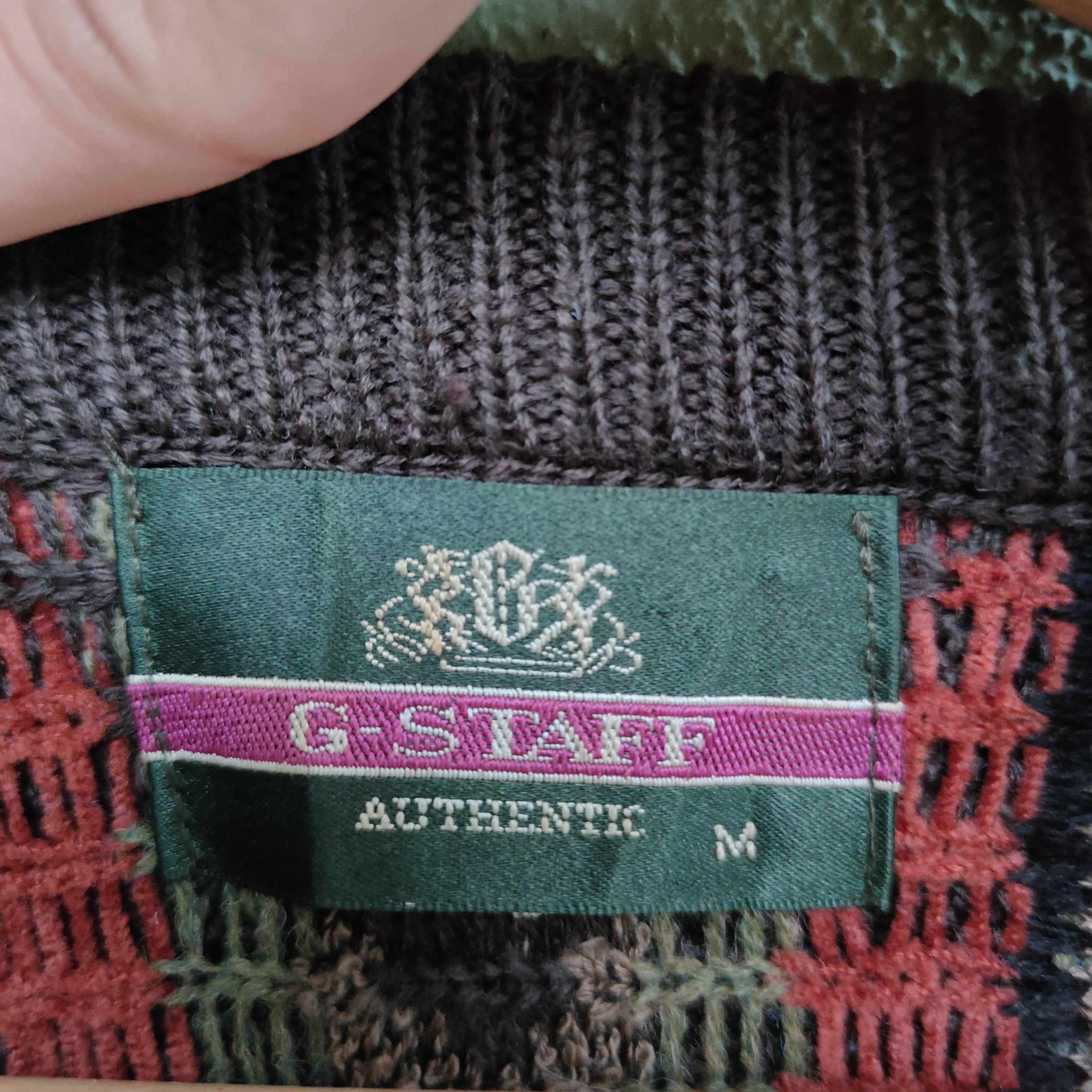 Vtge G-STAFF AUTHENTIC Coogi Style Knitwear Sweater Jumper