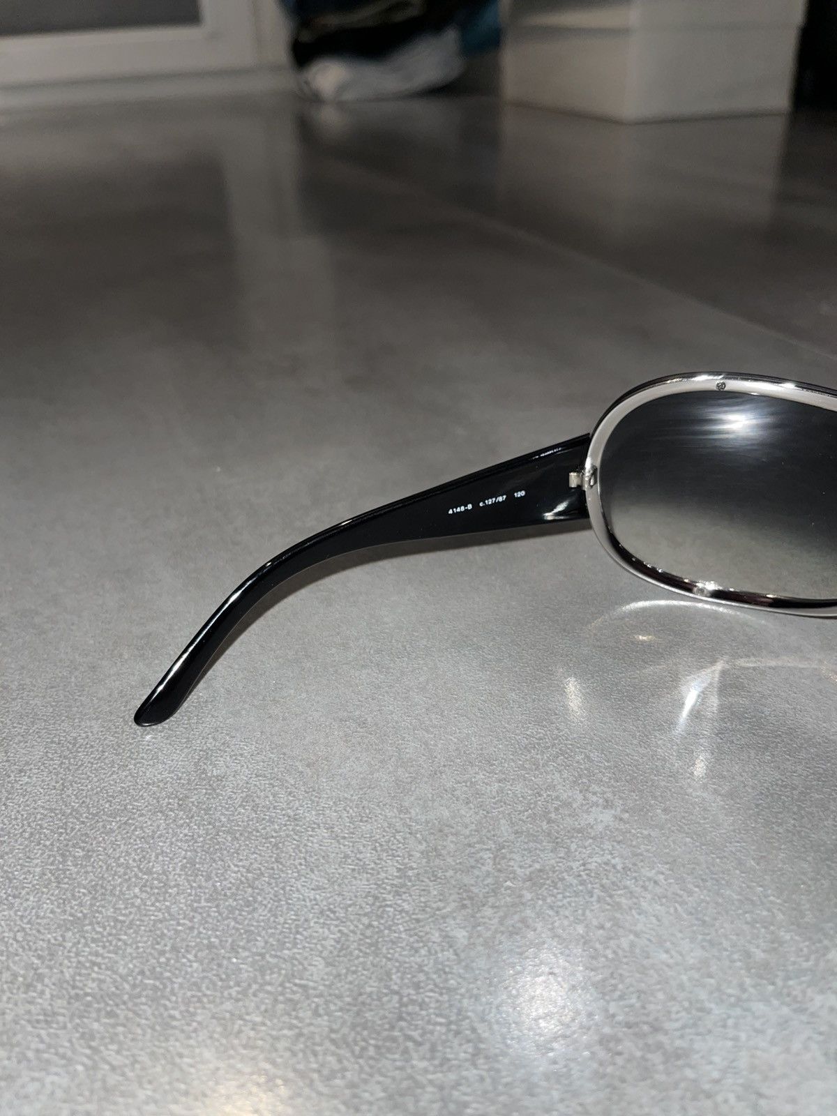 Chanel Chanel 4148-B Ombre Black Shield Sunglasses Size ONE SIZE - 11 Thumbnail