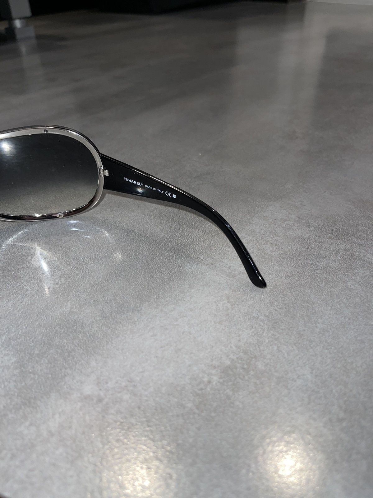 Chanel Chanel 4148-B Ombre Black Shield Sunglasses Size ONE SIZE - 12 Thumbnail
