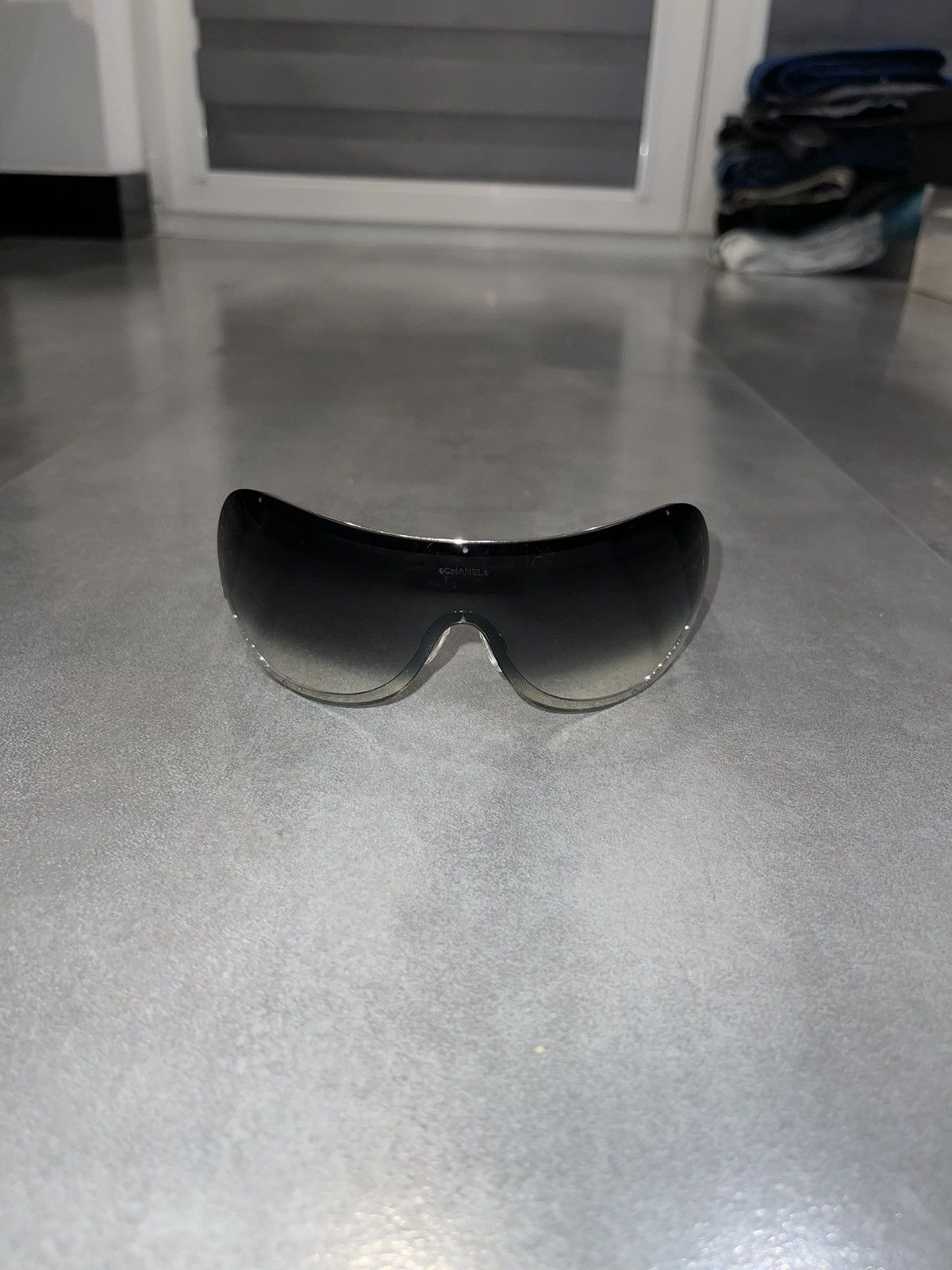 Chanel Chanel 4148-B Ombre Black Shield Sunglasses Size ONE SIZE - 2 Thumbnail