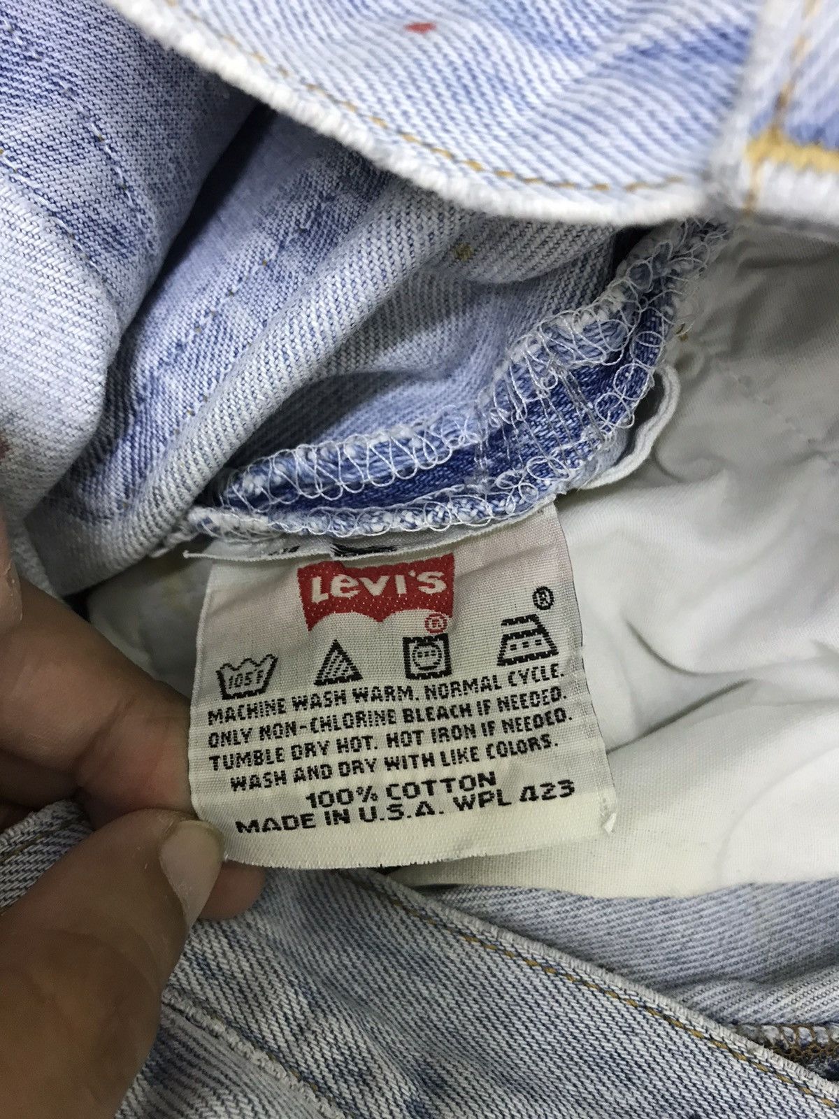 Levi's 🛠 Vtg 90s Levi’s 501 Painter Jeans Custom Regular Size US 33 - 9 Thumbnail
