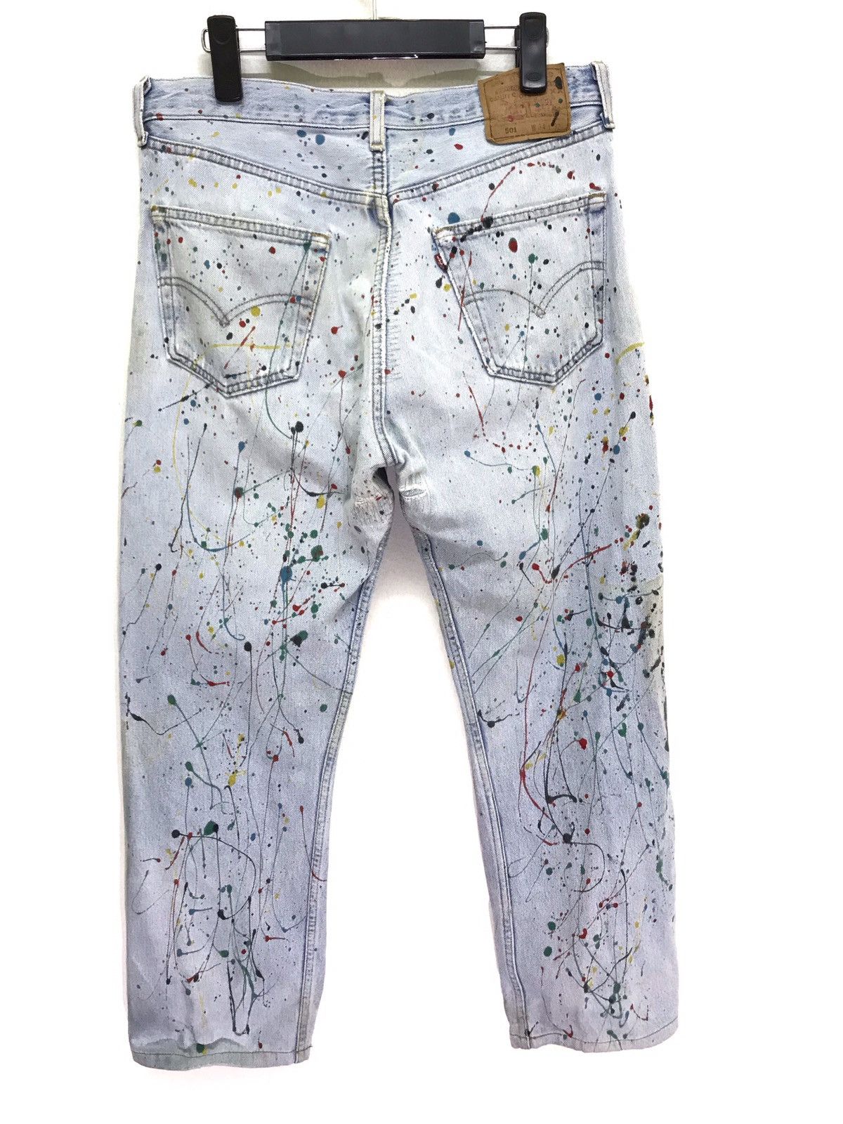 Levi's 🛠 Vtg 90s Levi’s 501 Painter Jeans Custom Regular Size US 33 - 6 Thumbnail