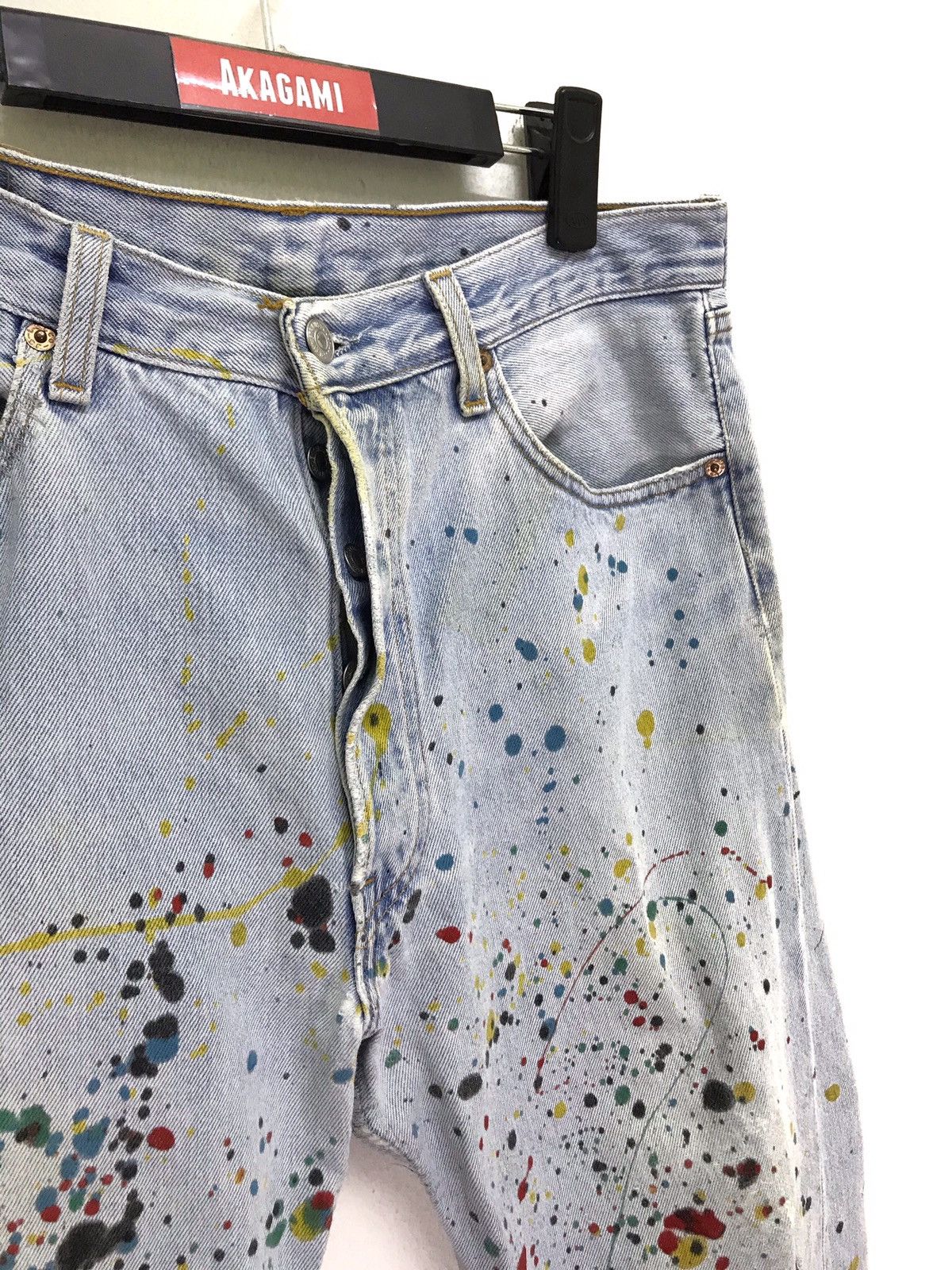 Levi's 🛠 Vtg 90s Levi’s 501 Painter Jeans Custom Regular Size US 33 - 5 Thumbnail