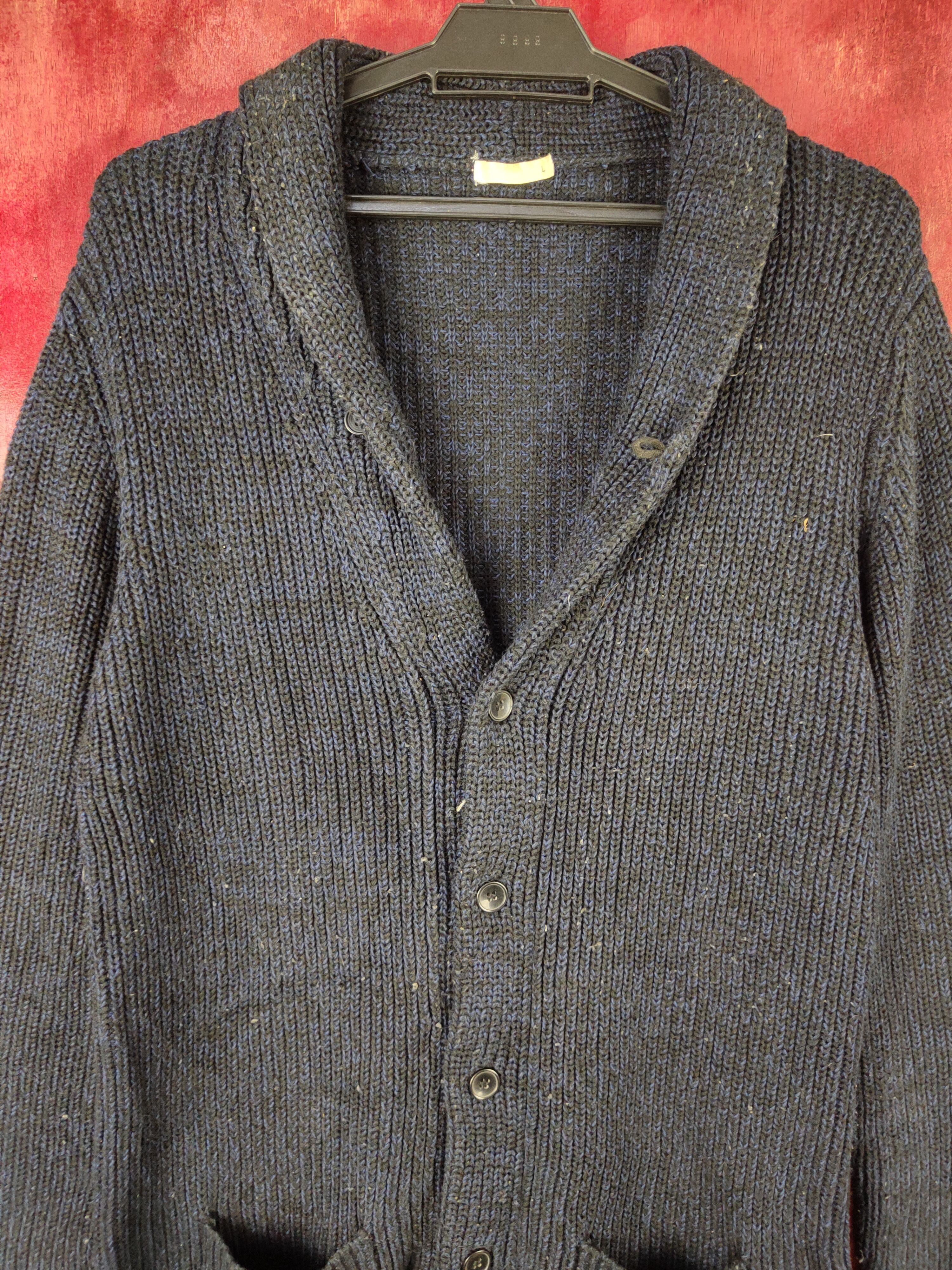 Japanese Brand Japanese Brand Dark Blue Knitwear Cardigan #5498 Size US M / EU 48-50 / 2 - 2 Thumbnail
