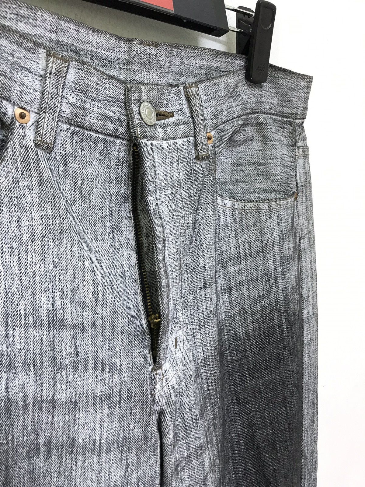 Japanese Brand Takeo Kikuchi Denim Pant Printed Tire Marks Art Regular Size US 31 - 6 Thumbnail